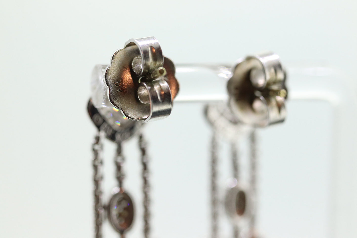 David Yurman DIAMOND Sterling Silver CABLE Drop Earrings. David Yurman CONFETTI Diamond strand dangle earrings st(212)