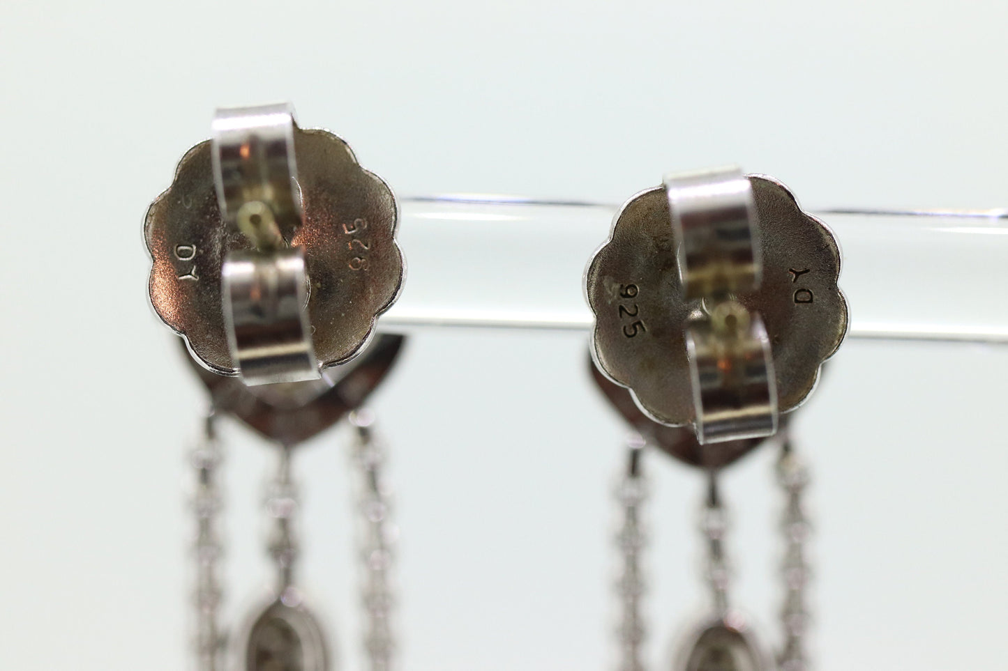 David Yurman DIAMOND Sterling Silver CABLE Drop Earrings. David Yurman CONFETTI Diamond strand dangle earrings st(212)