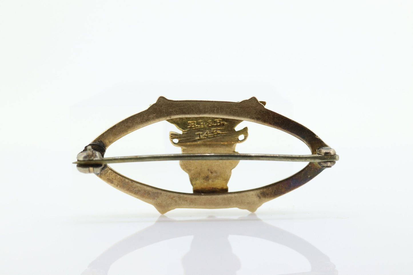 1919 US Navy Academy Pin. 14k Yellow Gold US NAVY Academy brooch. Bailey Banks Biddle Pin. st(130)