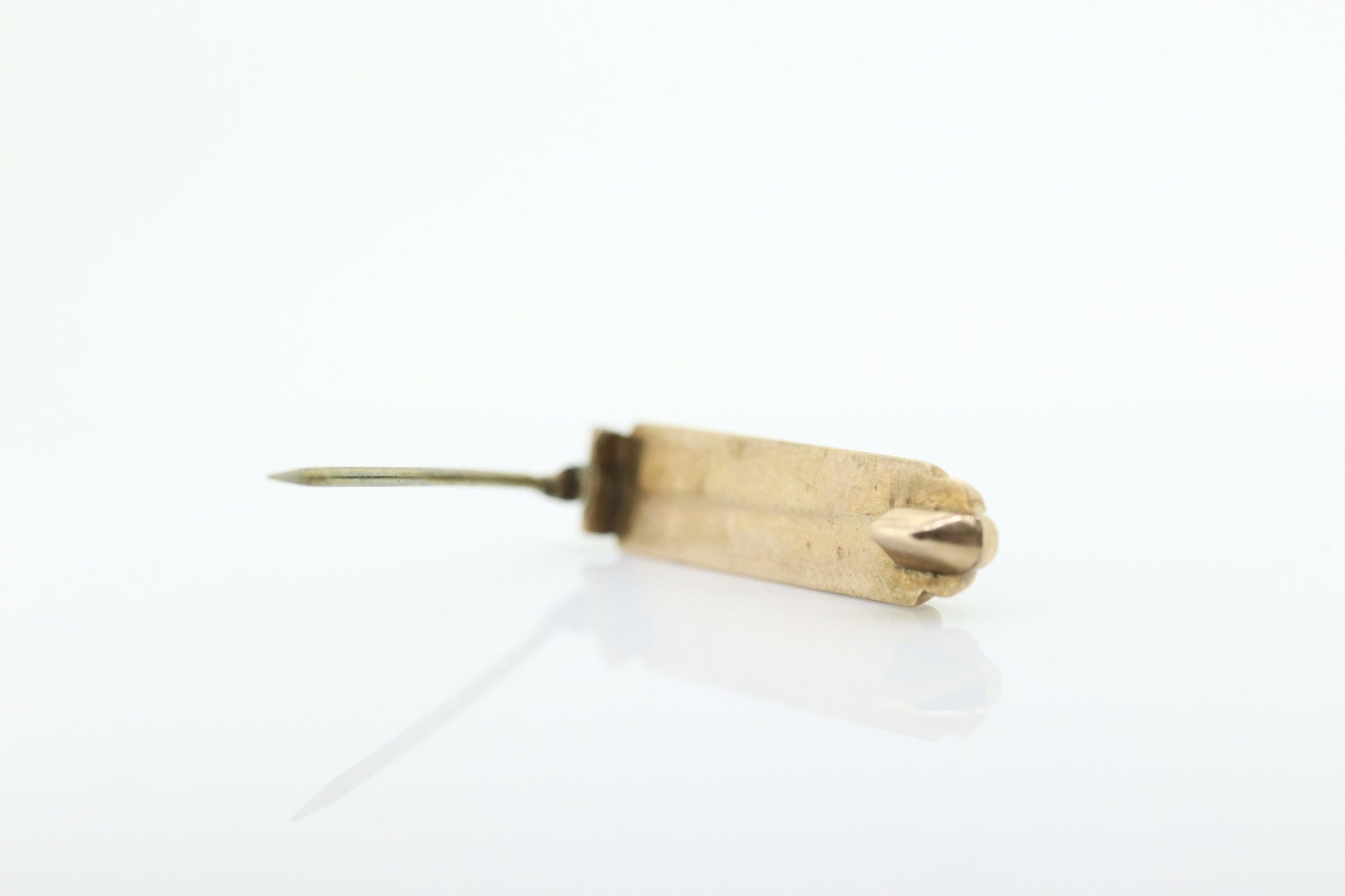10k Quartz Agate Seed Victorian Lingerie bar brooch or lingerie pin. Gold Vein Agate brooch pin. st(55)