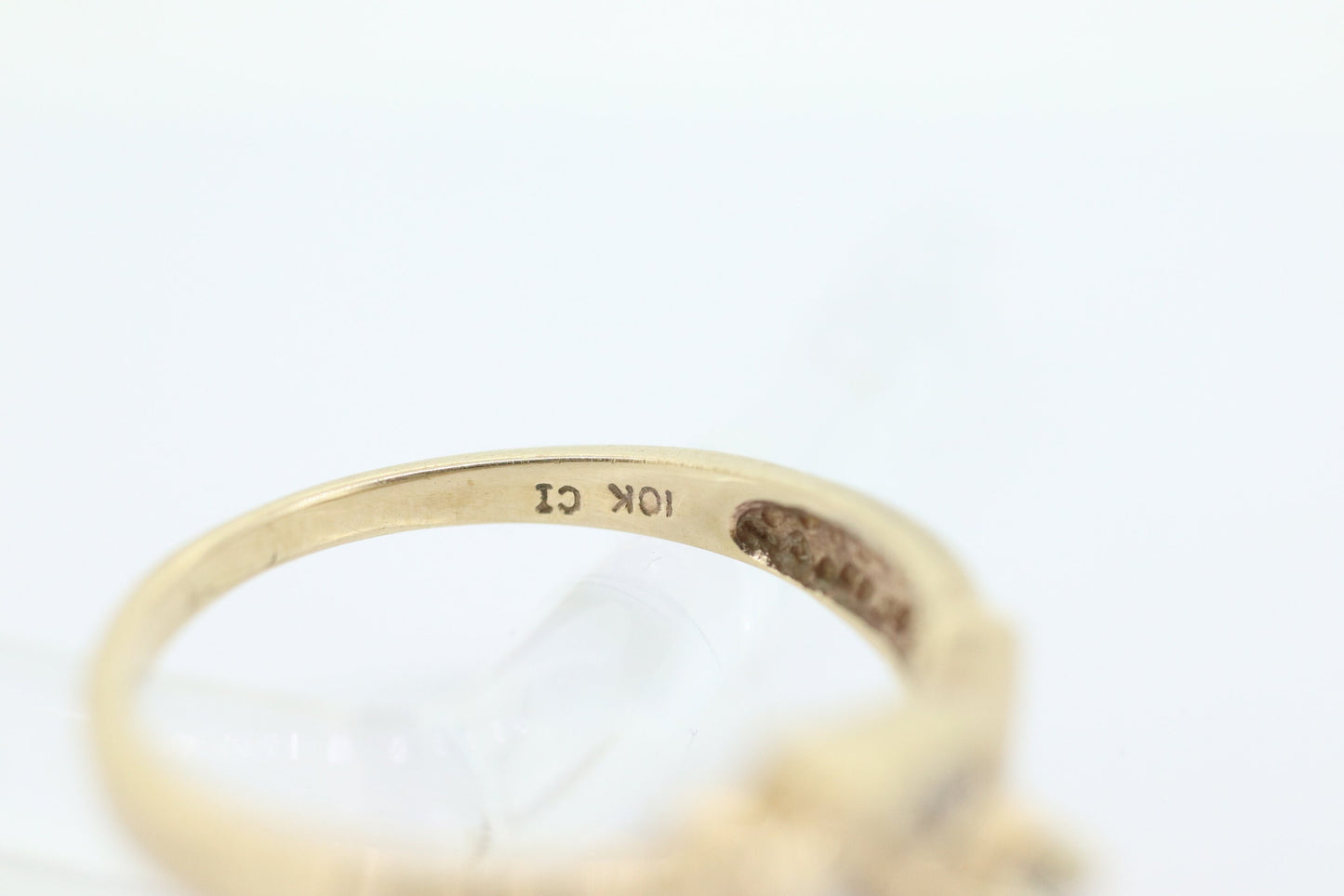 Vintage 14K Gold 0.50TCW Half Carat Brilliant & Baguette Diamond Pyramid Trinity Ring / Gold Triangle Ring / Trillion Ring st(109)
