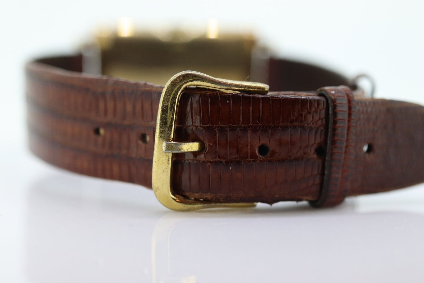 14k MOVADO Rectangle Manual Watch. Antique Mens Movado Vintage Tank Wrist Watch with a second hand. st(414)