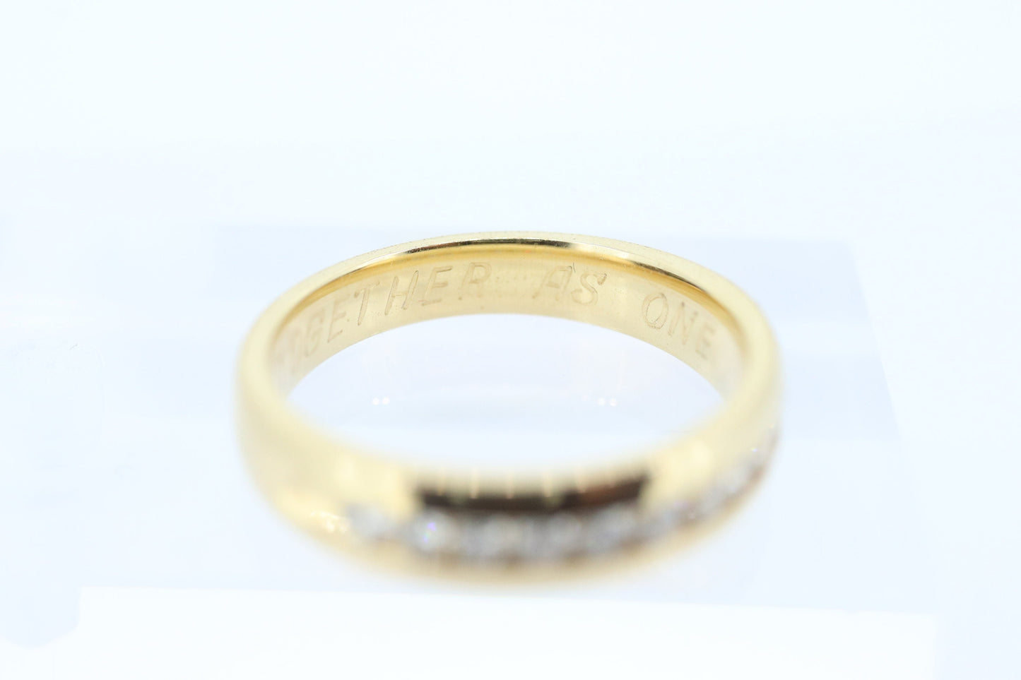 14k Channel Diamond Wedding eternity Band. Unisex Diamond channel eternity ring 0.50 ctw. Comfort fit.