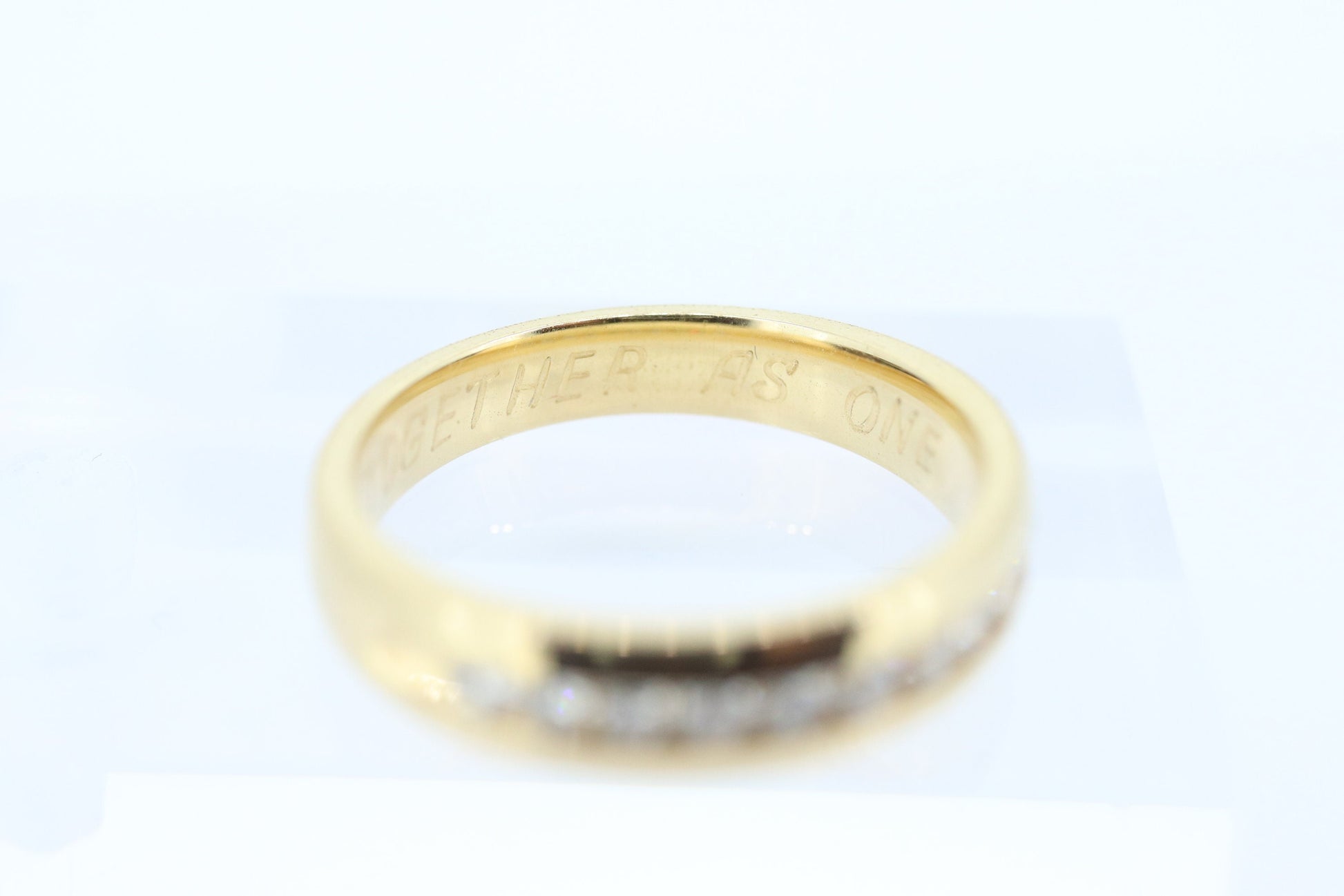 14k Channel Diamond Wedding eternity Band. Unisex Diamond channel eternity ring 0.50 ctw. Comfort fit.