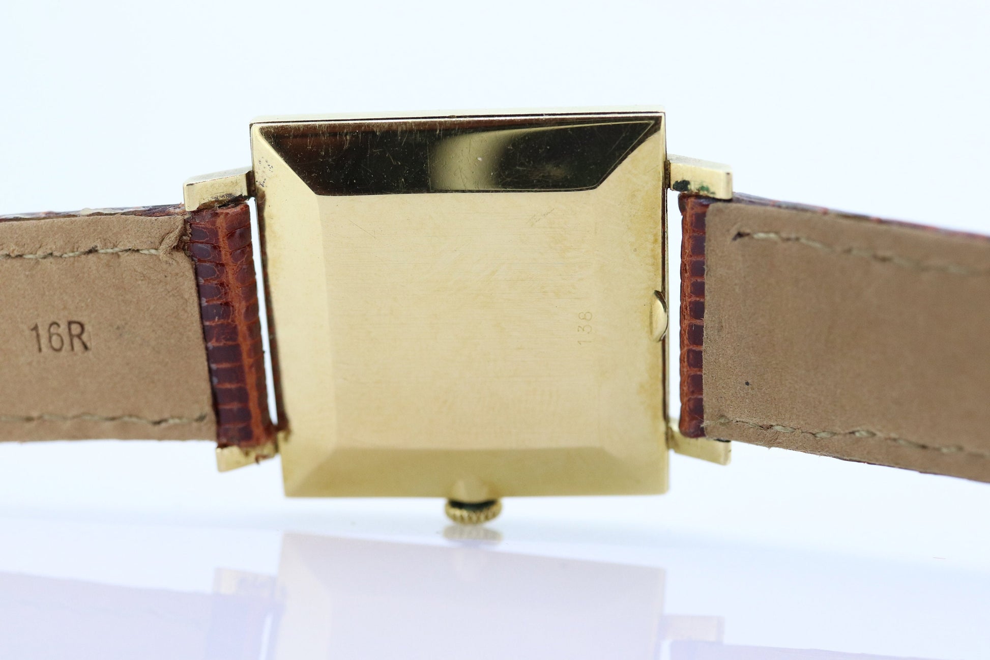 18k MOVADO SQUARE Manual Watch. Movado Vintage Tank