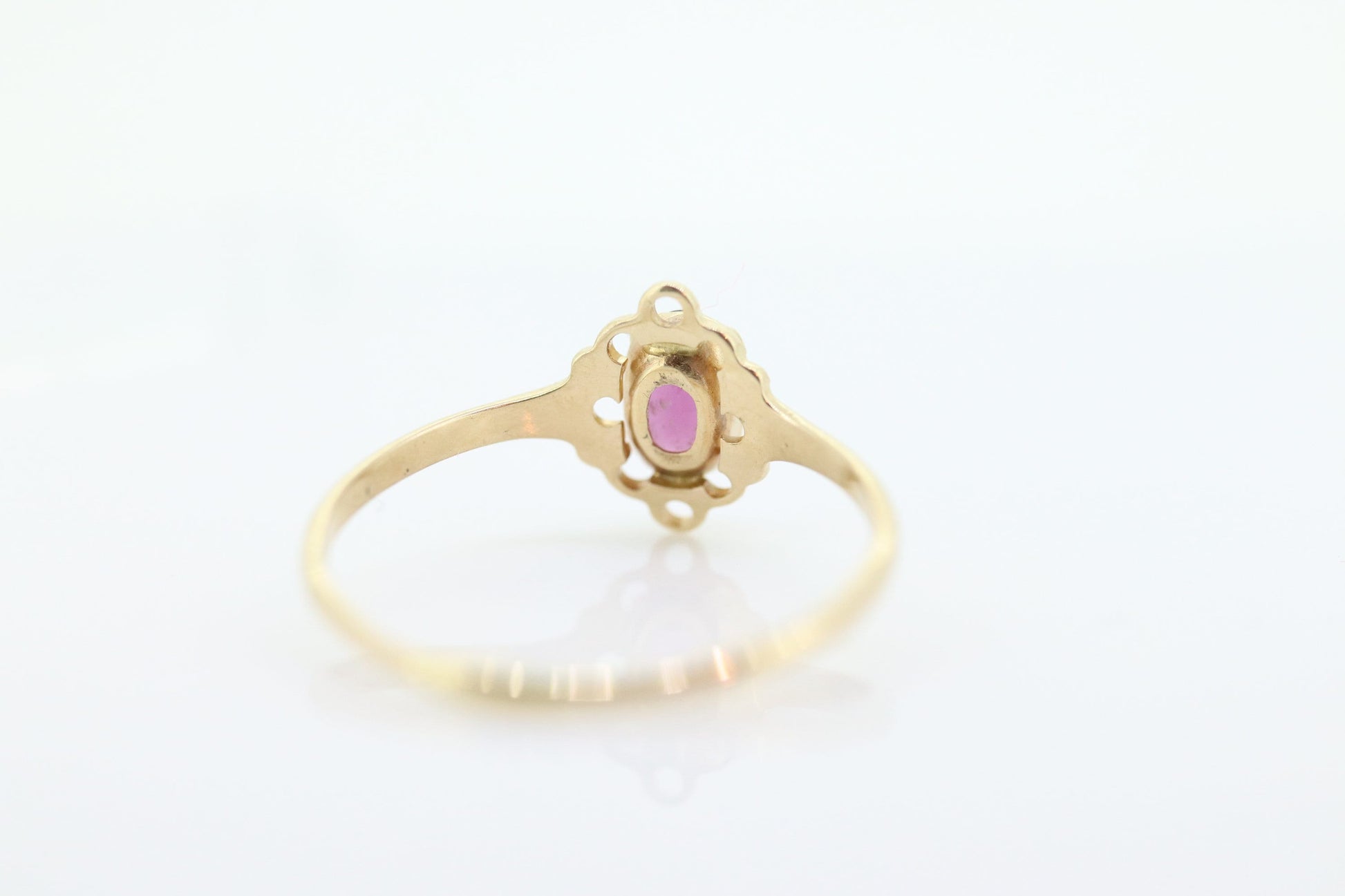 10k Purple Gem Prong Set. Paste Solitaire ring. st(15)