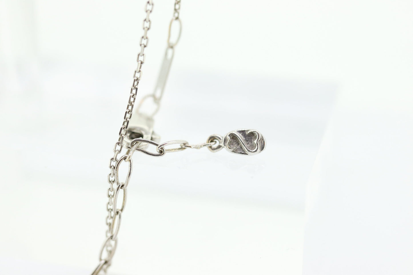 14k Jane Seymour Open Heart diamond pendant and necklace. 14k LARGE Double Heart JWBR Diamond Infinity Pendant. st(179)