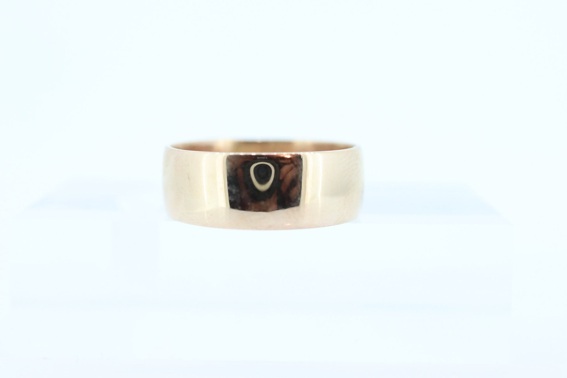 10k Blue Sapphire solitaire high setting ring. 10k Victorian Wide band Prong set Sapphire wide cigar band. st(130)