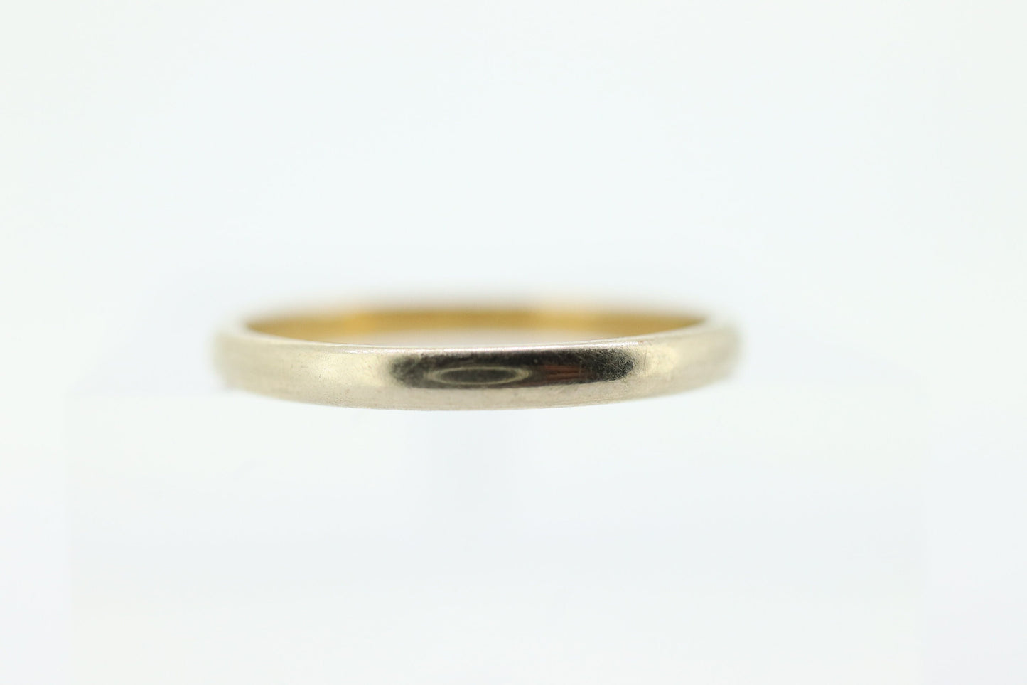 Vintage 14K White Gold Wedding Band 2mm. Sz 6.75 Promise band, engagement, gold ring, stackable ring, minimalist