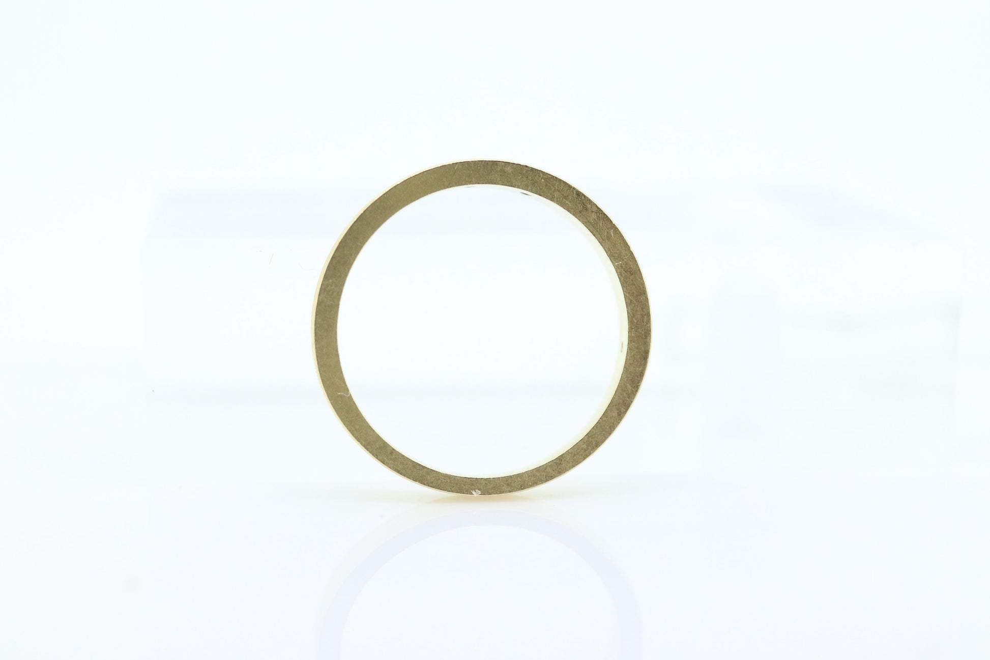 ARTCARVED 14k Gold Diamond Band. Art carved engraved textured band. Jr Wood Art Deco Diamond. st132