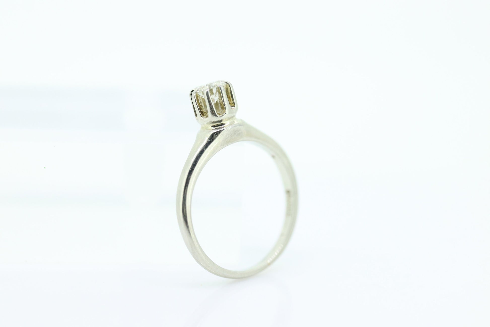 14k TRAUB Orange Blossom Ring. Diamond Solitaire Claw Set. Antique ORANGE Blossom Ring. Stock(230)