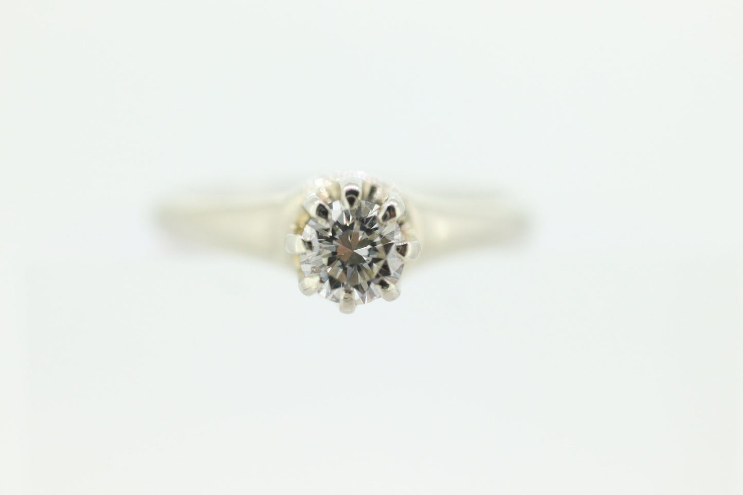 14k TRAUB Orange Blossom Ring. Diamond Solitaire Claw Set. Antique ORANGE Blossom Ring. Stock(230)