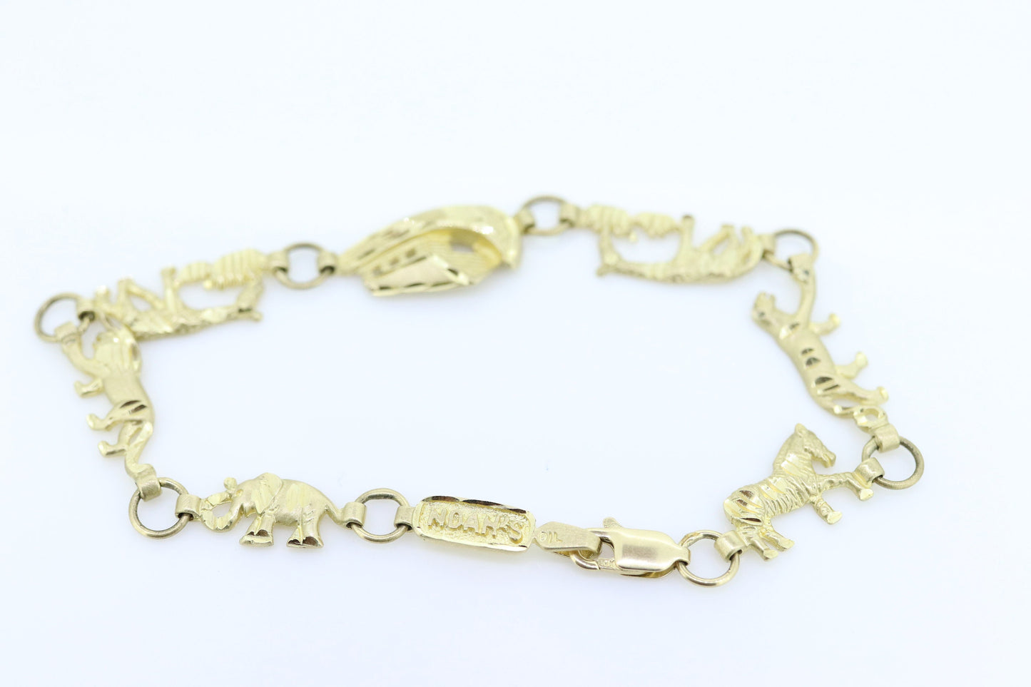 10k Noah Ark Bracelet. Noah Ark Bible Genesis Animals Flood Bracelet. Noah Ark Bracelet.