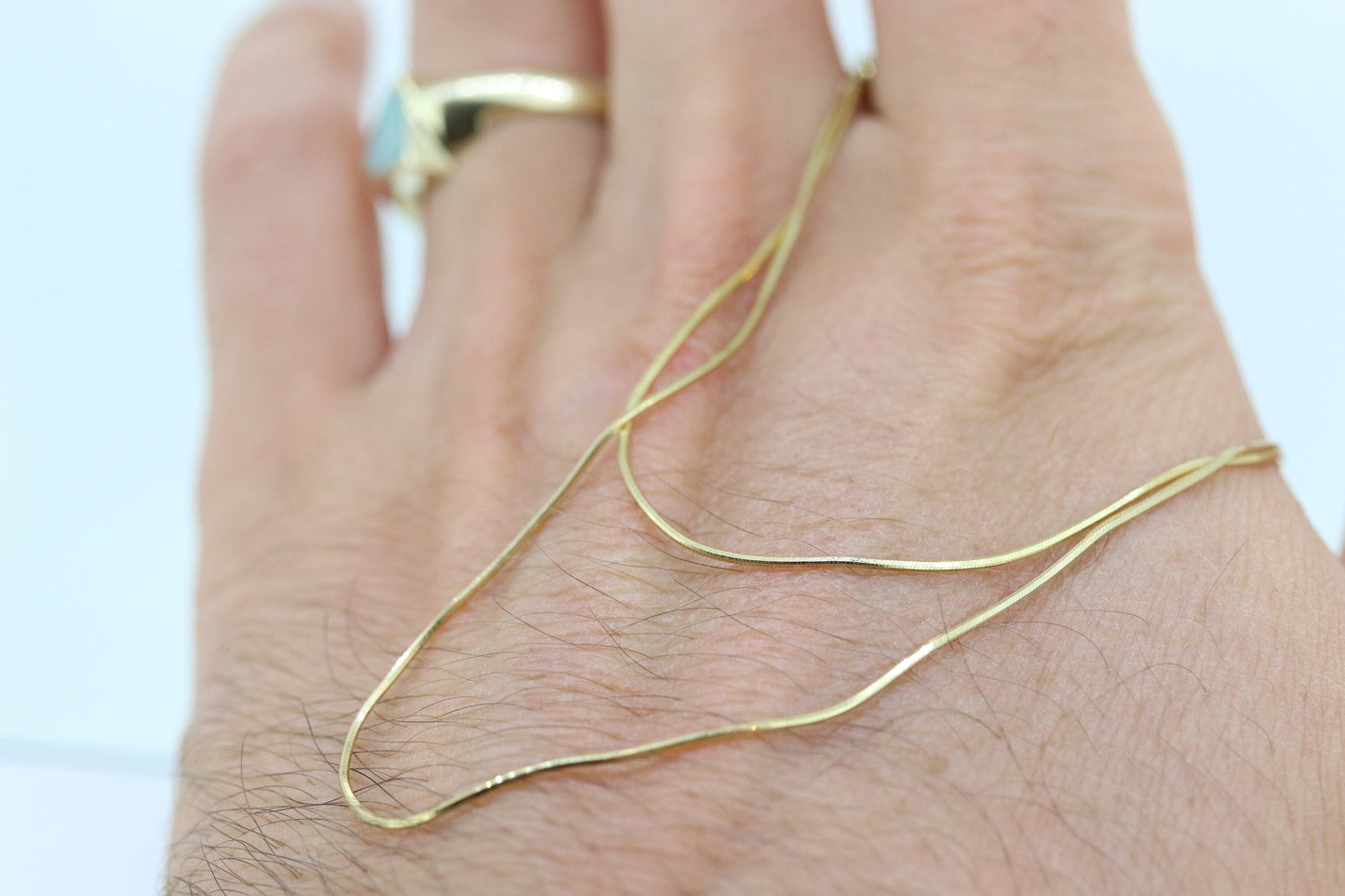 14k Round Omega Necklace. 14k Yellow Gold OMEGA Snake chain Necklace. 1mm 16in length. st46