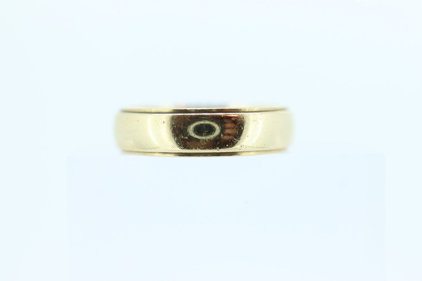 ARTCARVED JR Wood and Sons 14k Gold wide wedding band Ring Sz 4.75