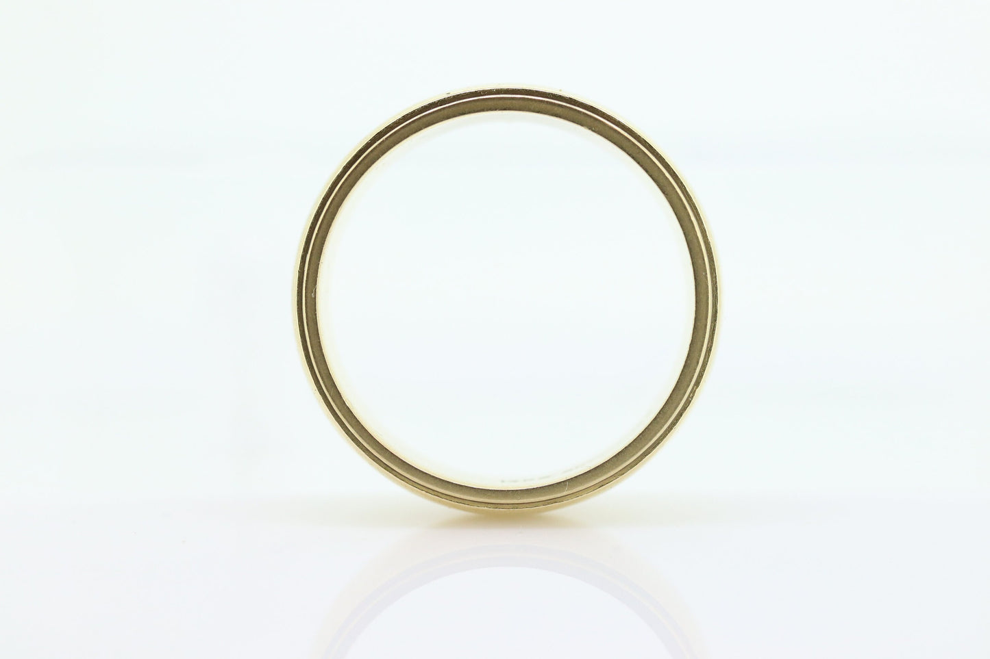 ARTCARVED JR Wood and Sons 14k Gold wide wedding band Ring Sz 4.75