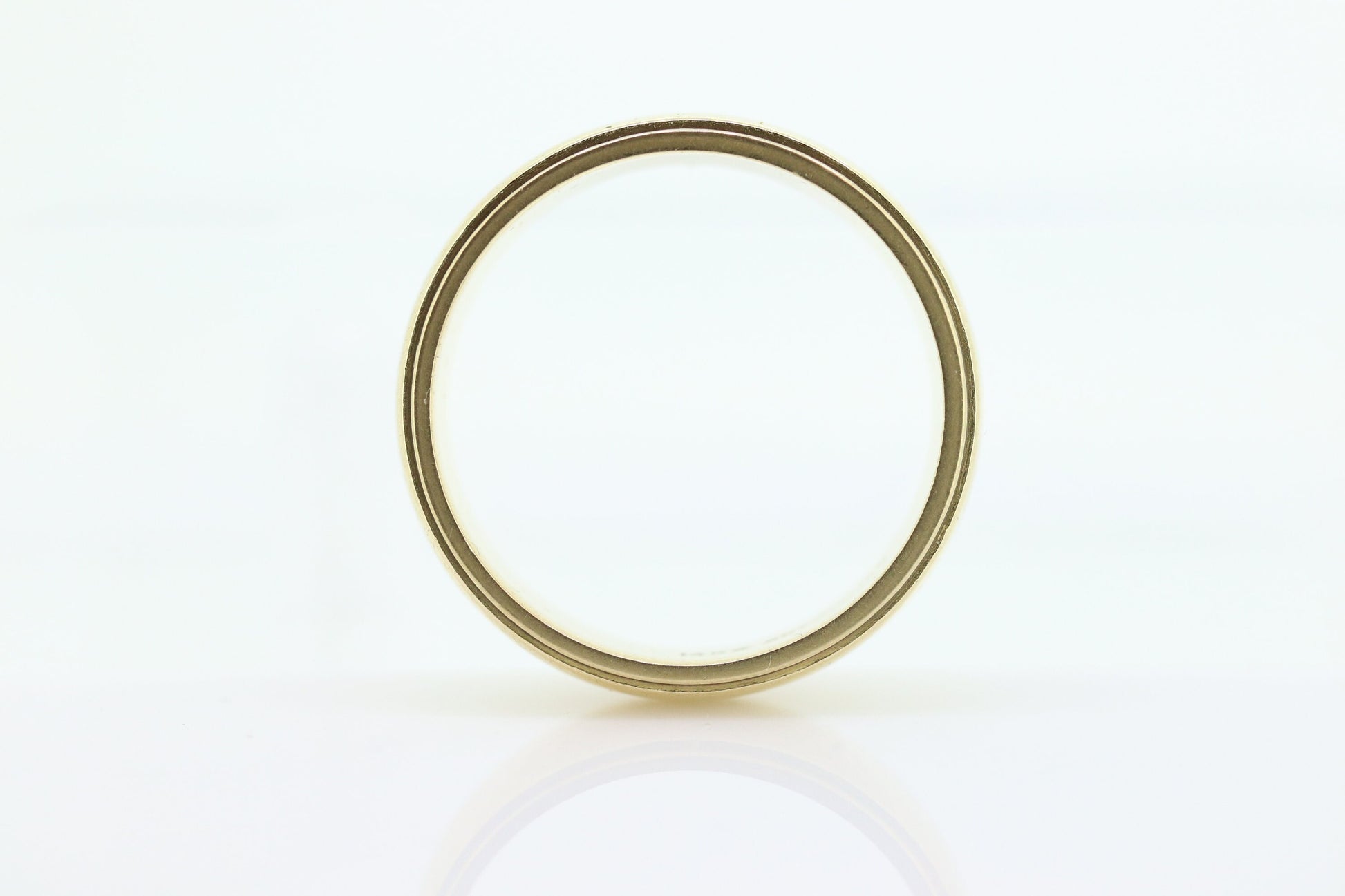 ARTCARVED JR Wood and Sons 14k Gold wide wedding band Ring Sz 4.75