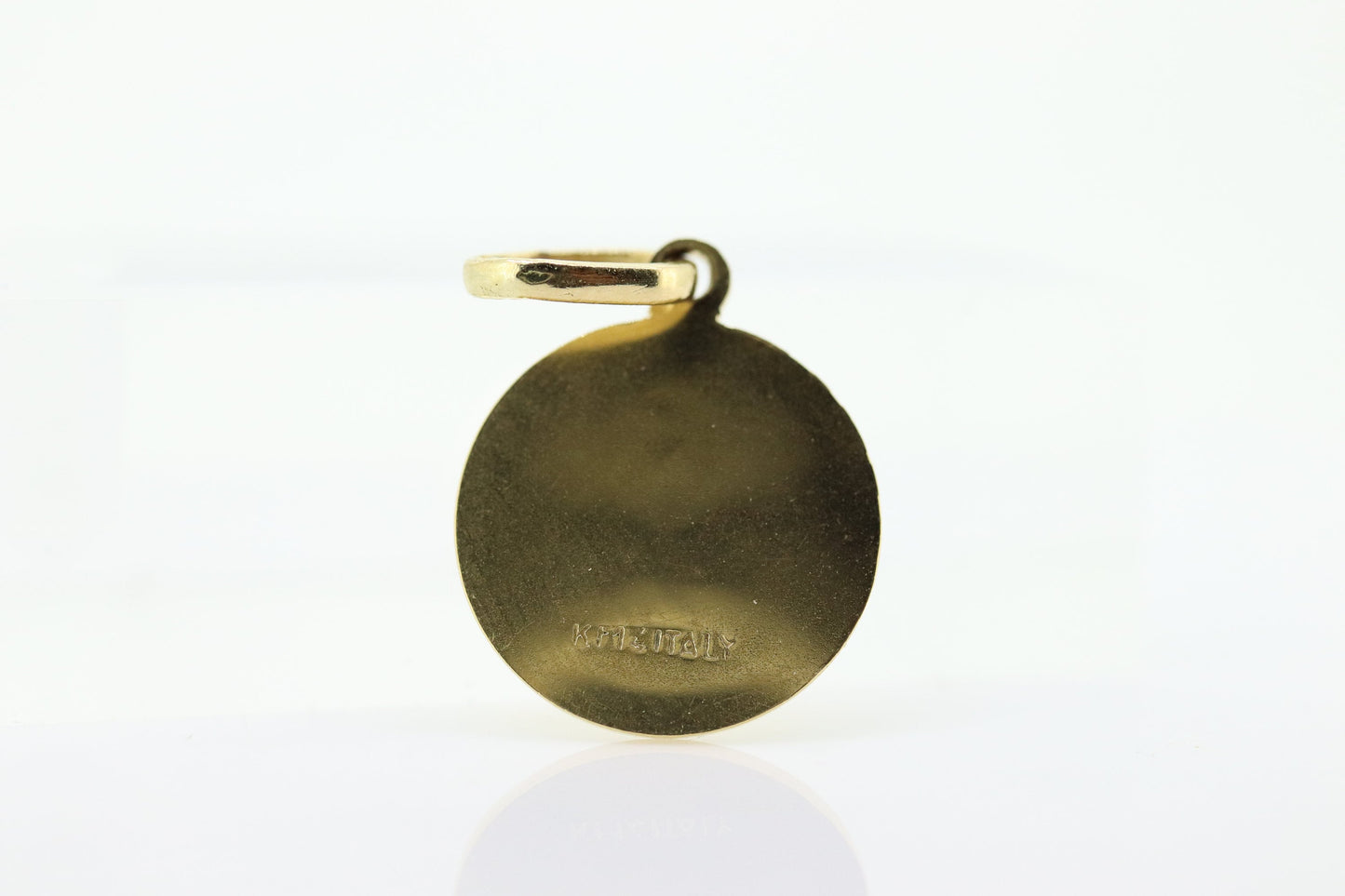 Vintage 14k Yellow Gold Pendant. Madonna Pendant. VIRGIN Mary Pendant. Mother Medallion for Necklace or Medal
