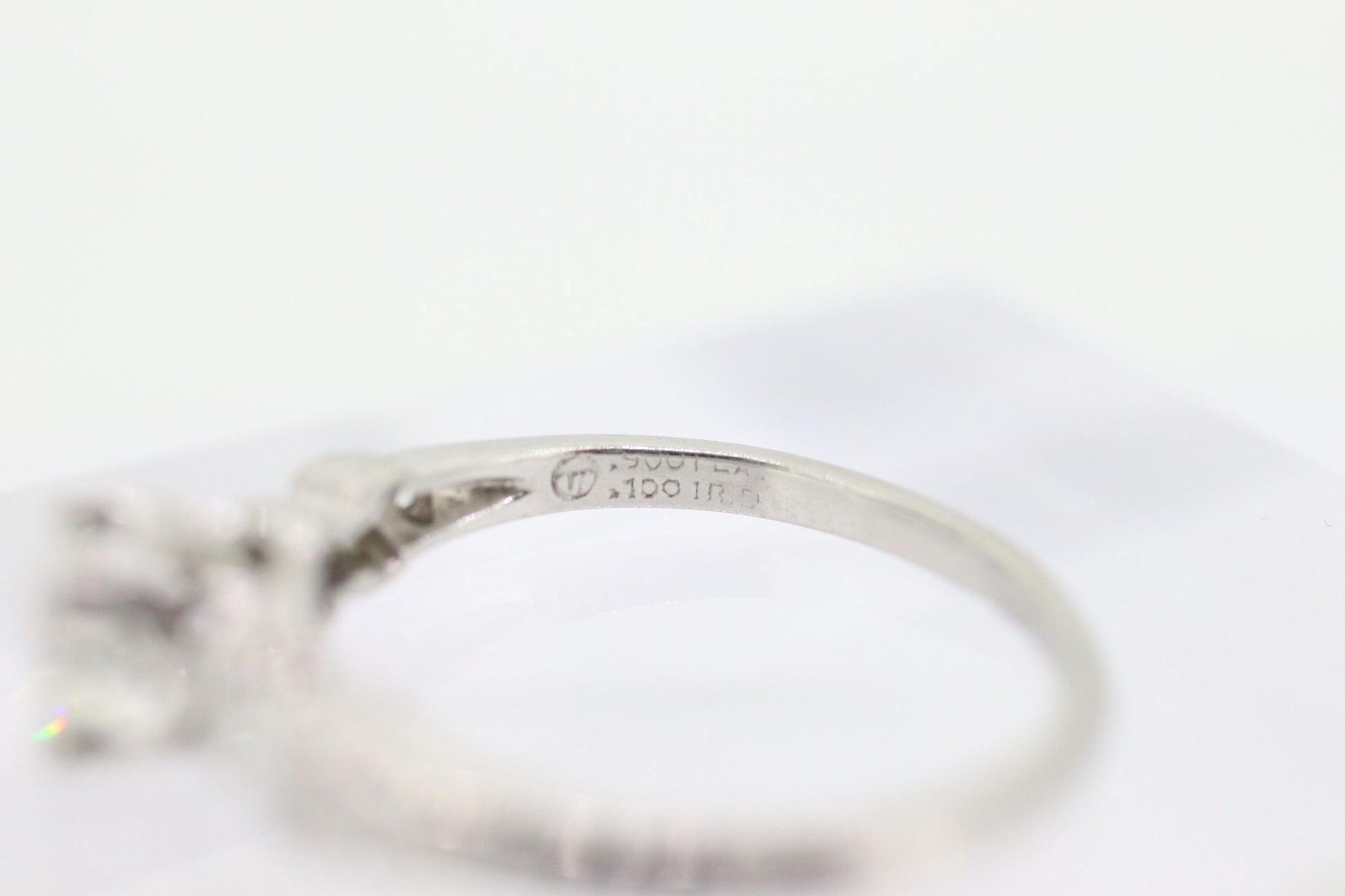 Platinum TRAUB Orange Blossom Ring. Diamond Solitaire Claw Set. Antique Platinum ORANGE Blossom Ring. Stock(402/50)