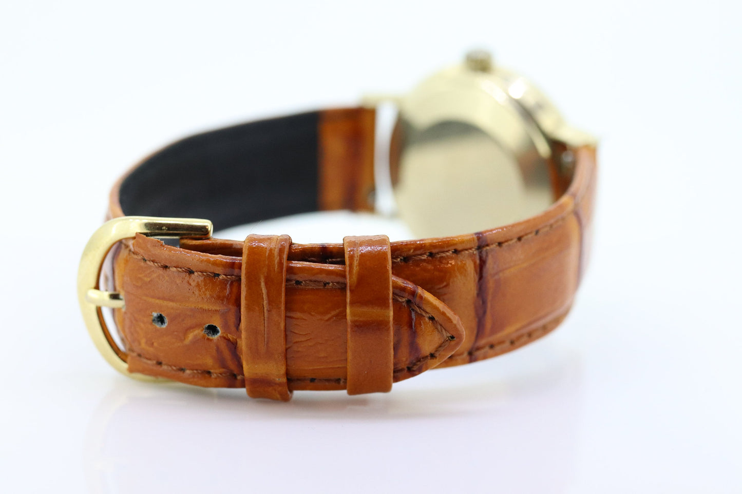 OMEGA Seamaster De Ville. 14k Yellow Gold Omega Automatic SEAMASTER DEVILLE. Mens Gold Watch. Date. (st368)