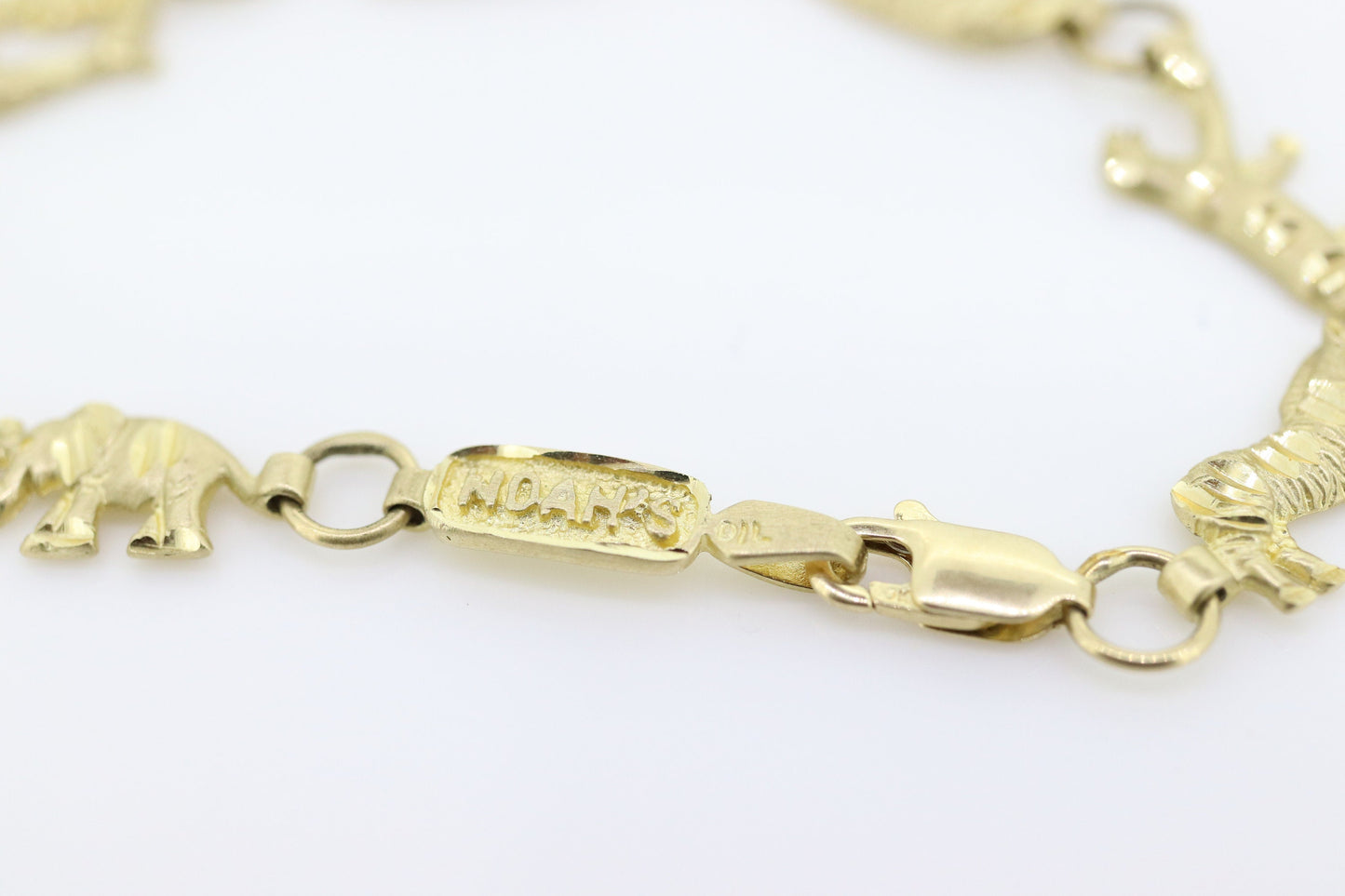 10k Noah Ark Bracelet. Noah Ark Bible Genesis Animals Flood Bracelet. Noah Ark Bracelet.