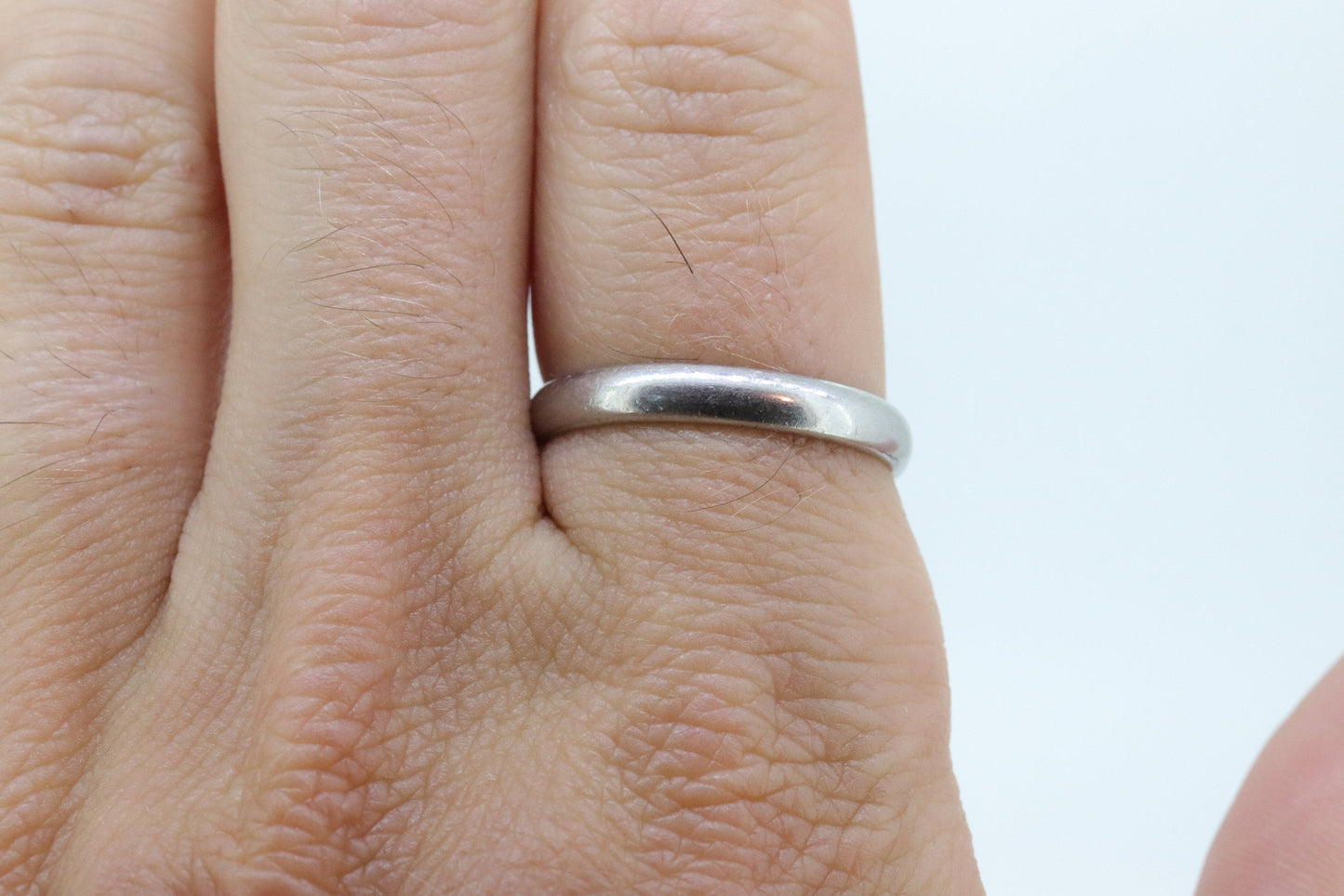 Palladium half round BRISTOL wedding band. Mens Palladium band. BRISTOL Palladium Band. Sz10.75. st(83)