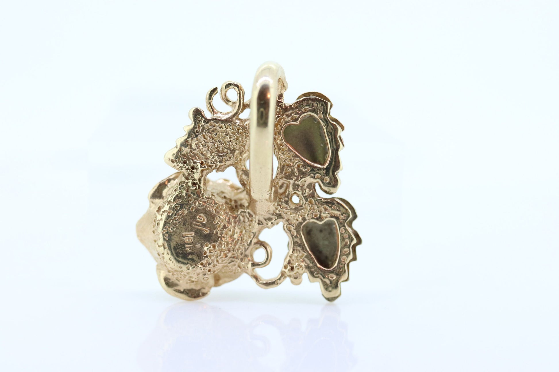 10k 12k Black Hills Gold Slide Pendant. Black Hills Gold ROSE Flower Vine Leaves Charm st(67/63)