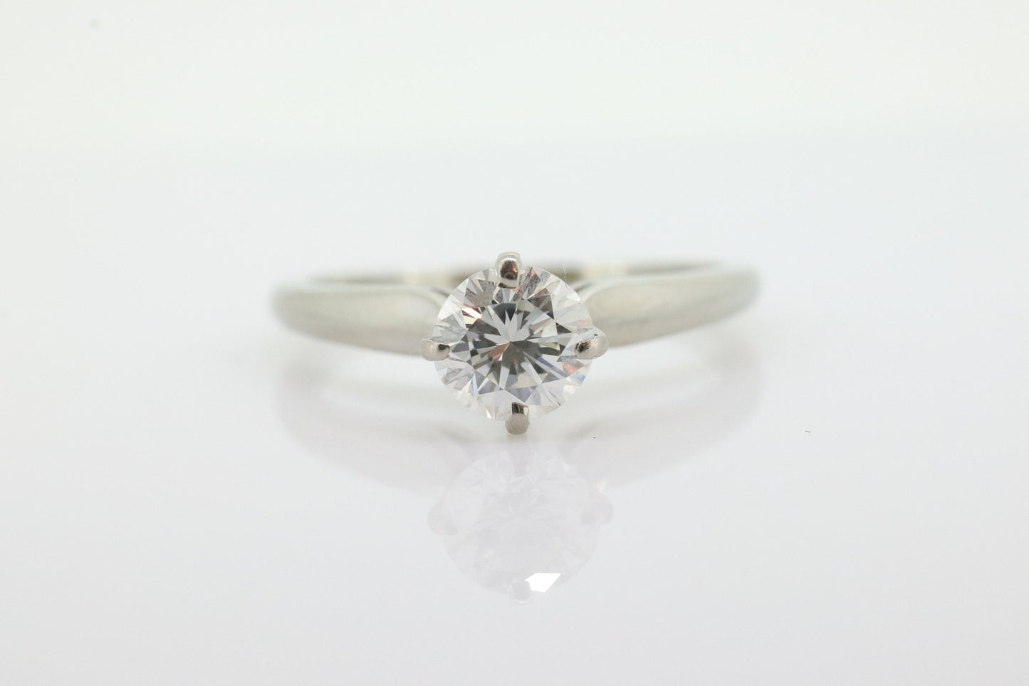 JABEL 18k 1/2ct Diamond Solitaire ring. Vintage 18k White Gold Diamond Engagement Ring JABEL. st(575)