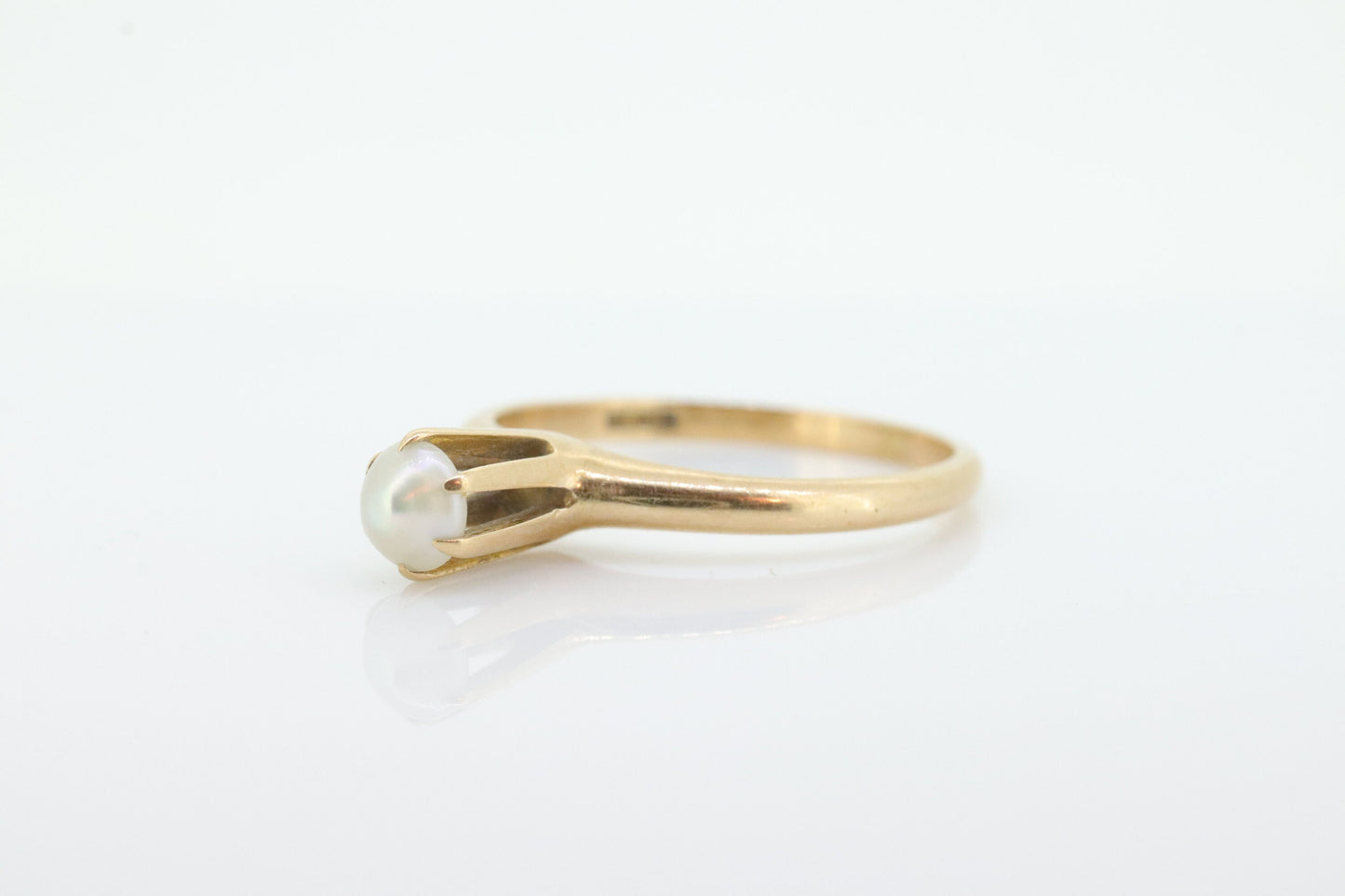 Otsby Barton Pearl Ring. 14k Yellow Gold HIGH Claw Design. OB from Art Deco 1920 Era. Pearl Seed Claw ring. st138