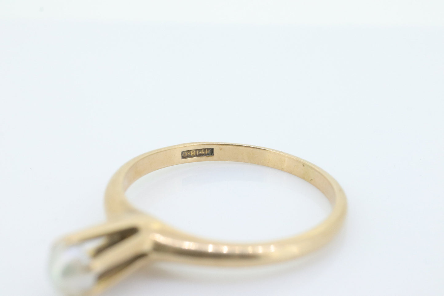 Otsby Barton Pearl Ring. 14k Yellow Gold HIGH Claw Design. OB from Art Deco 1920 Era. Pearl Seed Claw ring. st138