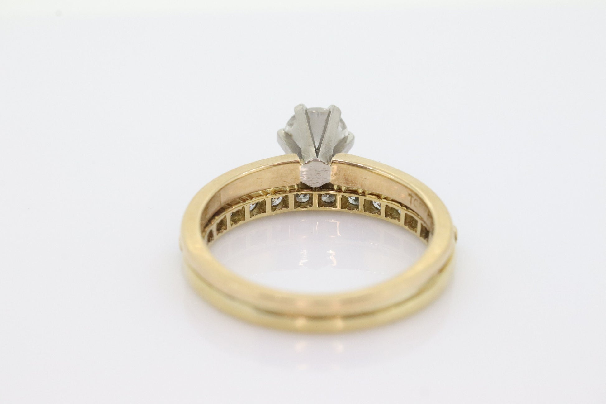 18k Round VVS Diamond Solitaire Ring . Engagement set. Wedding band. Stunning 0.56ct VVS Diamond. Total 1ct. stock(276/11)