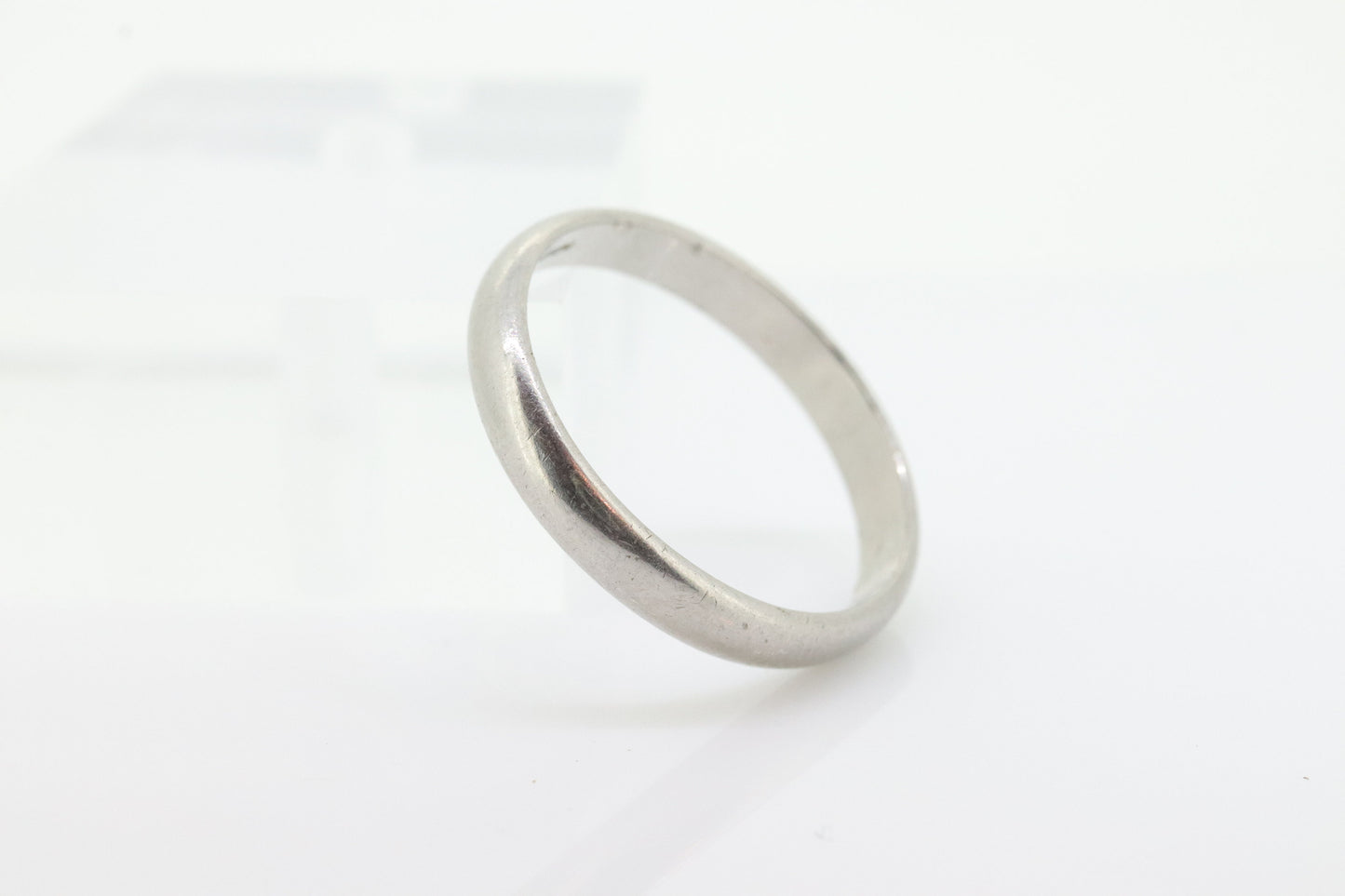 Palladium half round BRISTOL wedding band. Mens Palladium band. BRISTOL Palladium Band. Sz10.75. st(83)