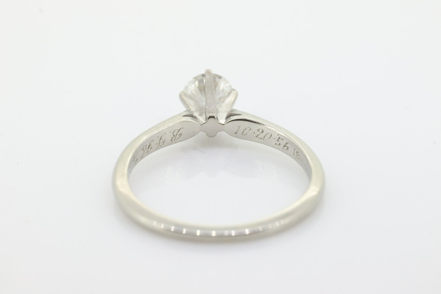 JABEL 18k 1/2ct Diamond Solitaire ring. Vintage 18k White Gold Diamond Engagement Ring JABEL. st(575)