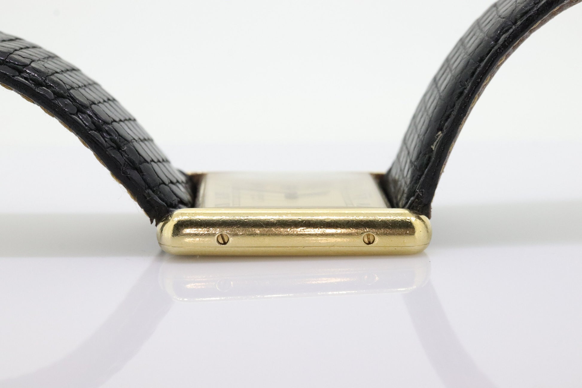 Vintage Must de Cartier Tank Watch. ARGENT Cartier 925 Vermeil Quartz Ardent Swiss Made. st(773)
