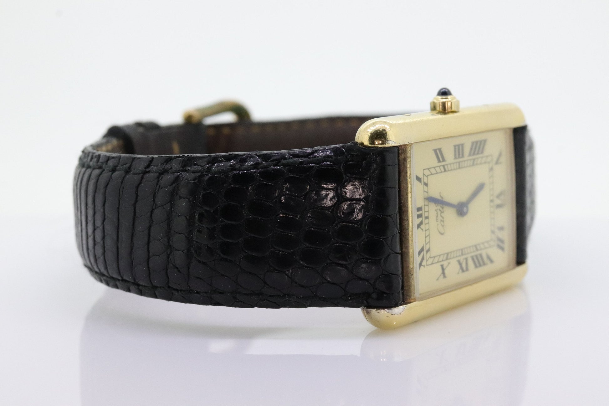 Vintage Must de Cartier Tank Watch. ARGENT Cartier 925 Vermeil Quartz Ardent Swiss Made. st(773)