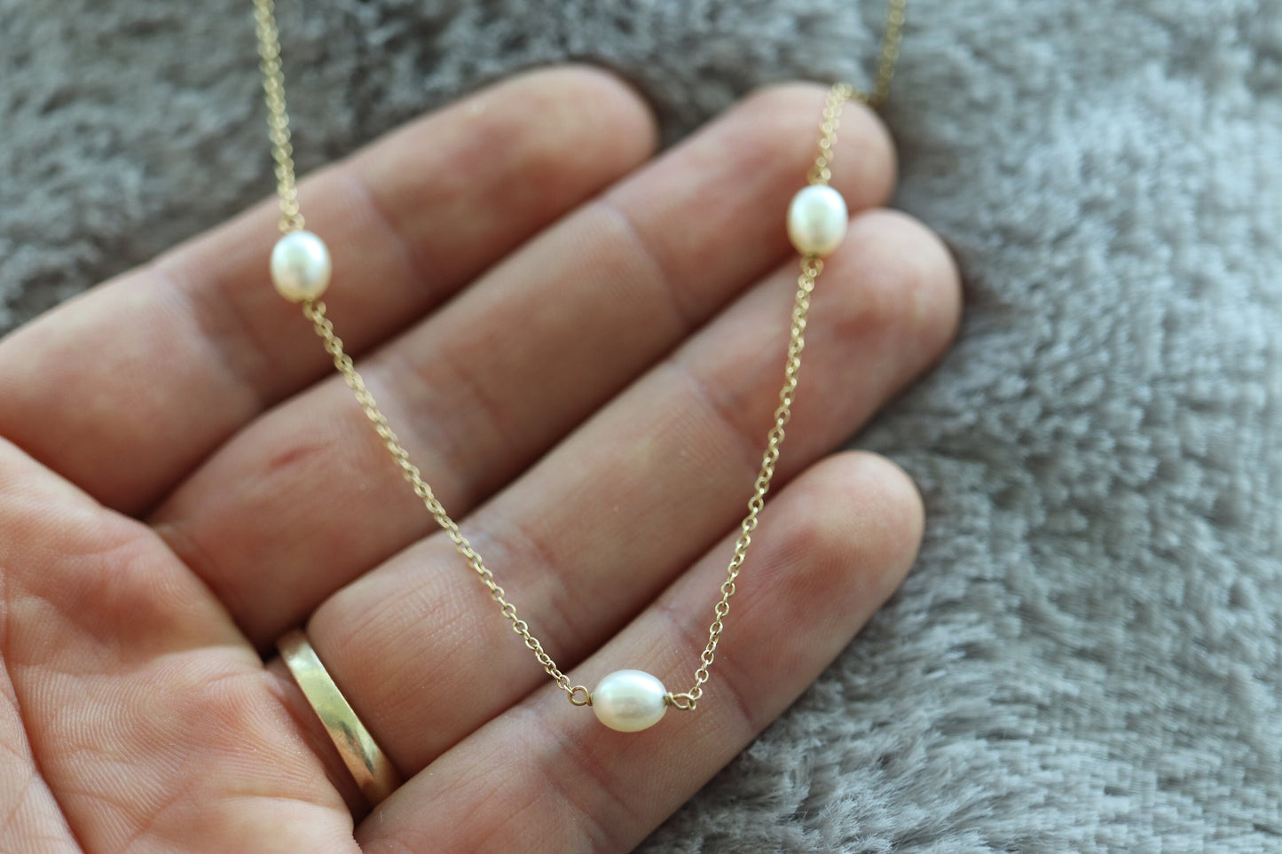 Tiffany & Co. 18k Gold Chain and Pearl Necklace. Pearls by the Yard. Marked 750 Elsa Peretti. st(426)