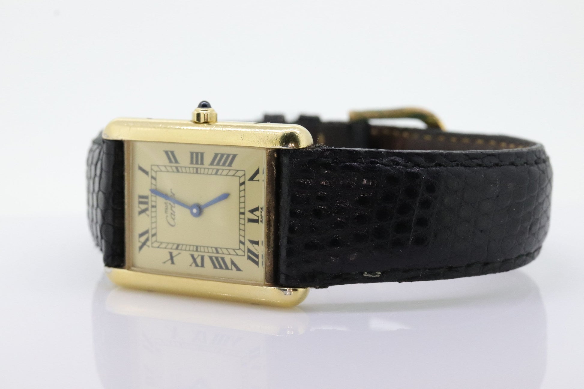 Vintage Must de Cartier Tank Watch. ARGENT Cartier 925 Vermeil Quartz Ardent Swiss Made. st(773)