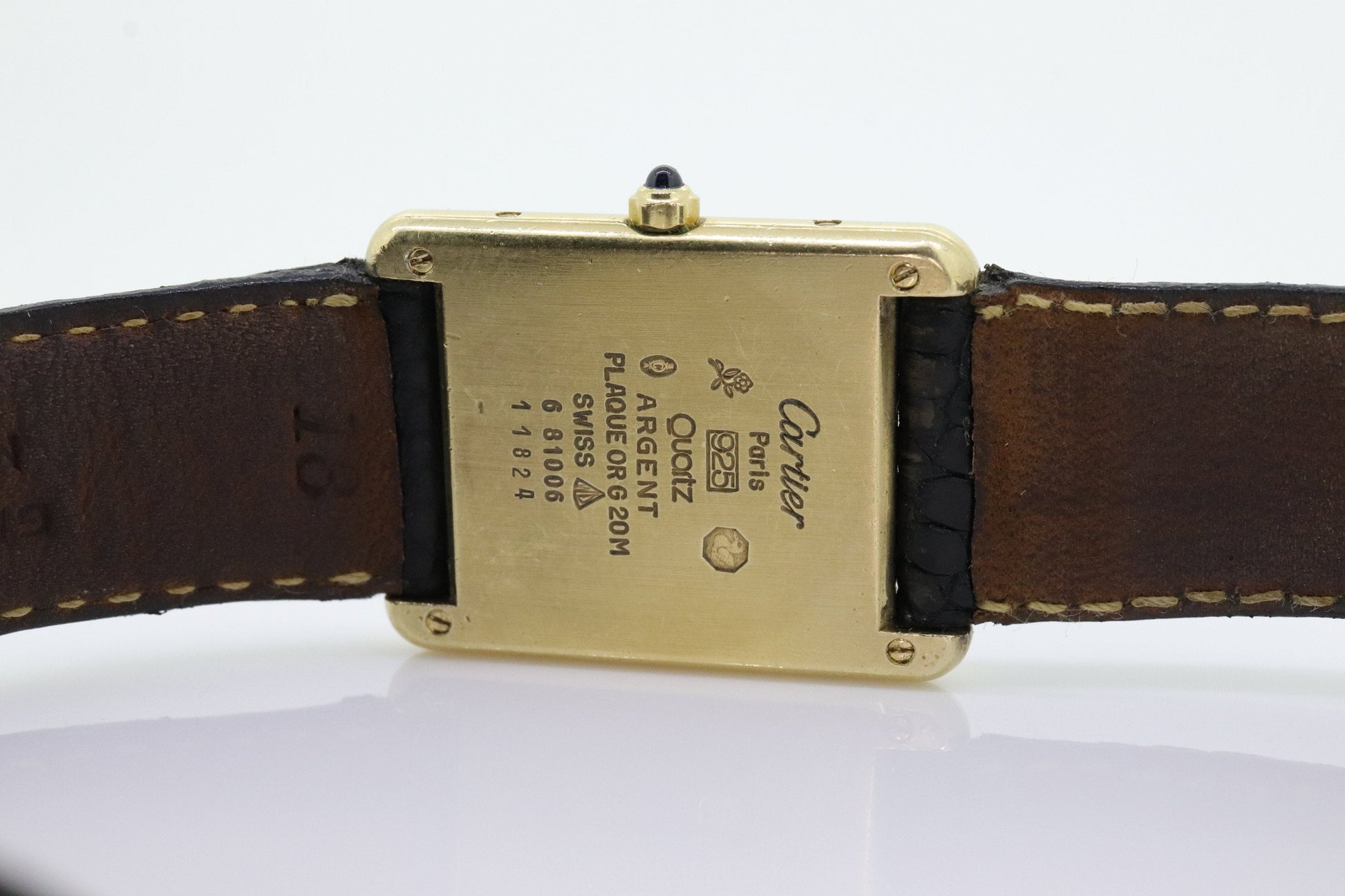 Vintage Must de Cartier Tank Watch. ARGENT Cartier 925 Vermeil Quartz Ardent Swiss Made. st(773)