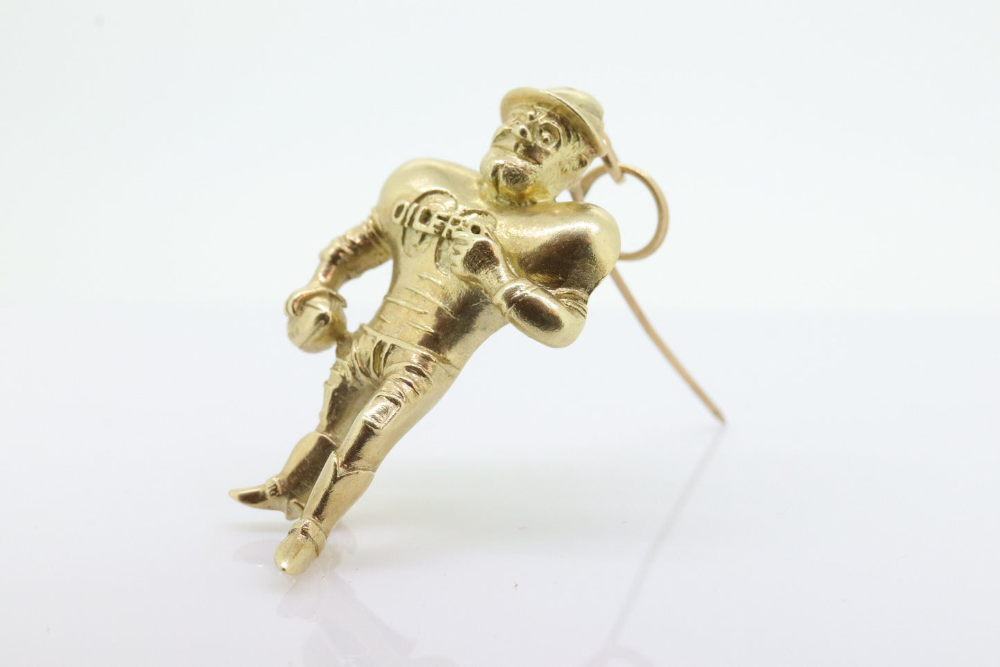 14k Houston Oilers Roughneck Football Pendant / Brooch. Larry Onesti Jewelry. American Football League AFL 1960s team.