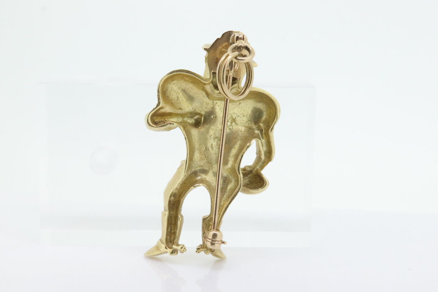 14k Houston Oilers Roughneck Football Pendant / Brooch. Larry Onesti Jewelry. American Football League AFL 1960s team.