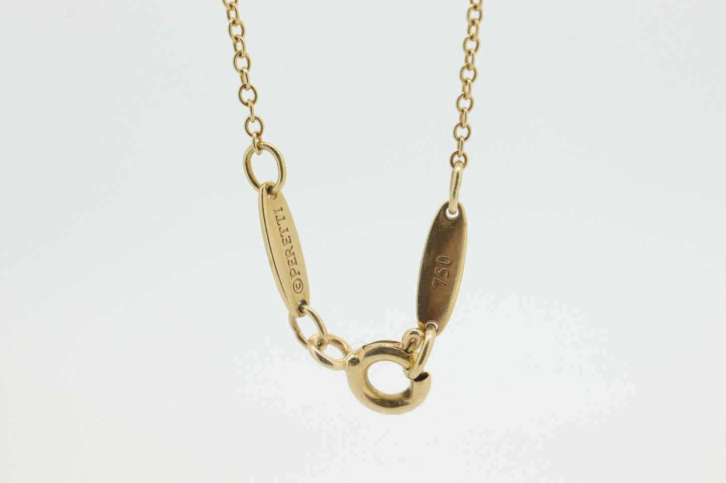 Tiffany & Co. 18k Gold Chain and Pearl Necklace. Pearls by the Yard. Marked 750 Elsa Peretti. st(426)