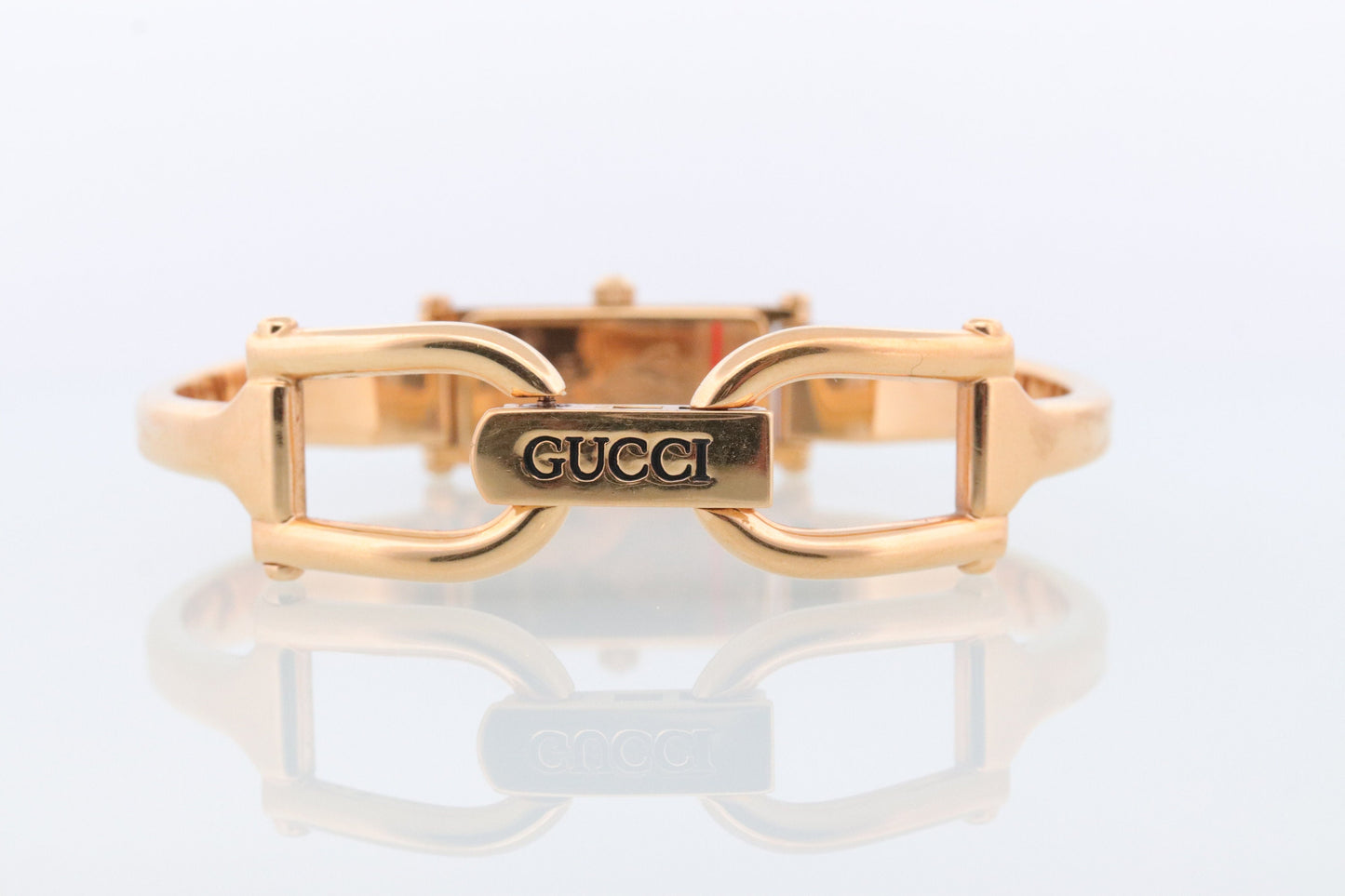 Vintage GUCCI 1500L Quartz Watch Timepiece. Gucci MOP Gold Tone Bangle Wrist Watch Ladies. st(55)