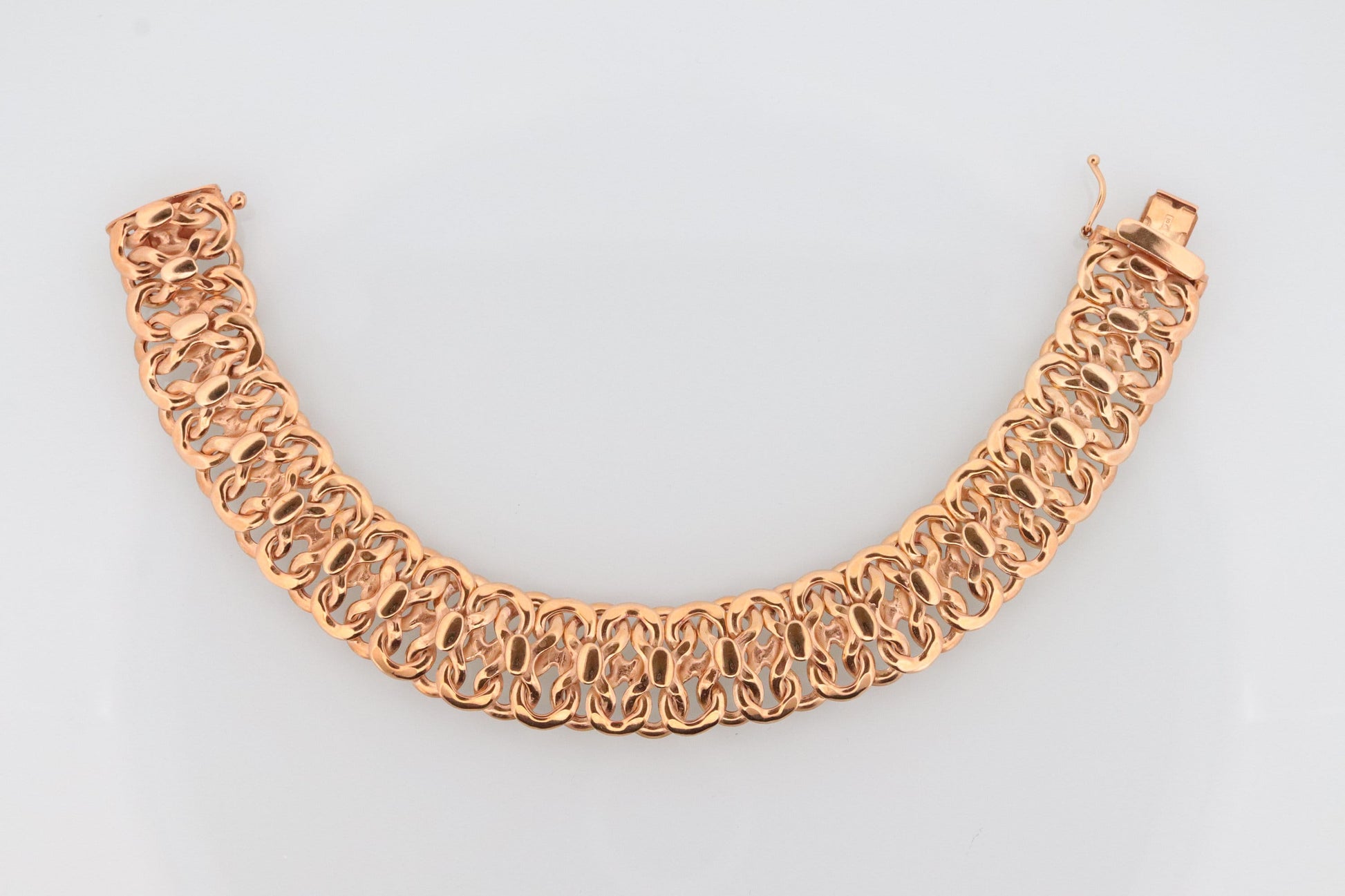 10k Infinity Wide Double LINK X Chain Bracelet. 10k Yellow Gold Infinity S Specialty Link Bracelet ITALY. st(424)