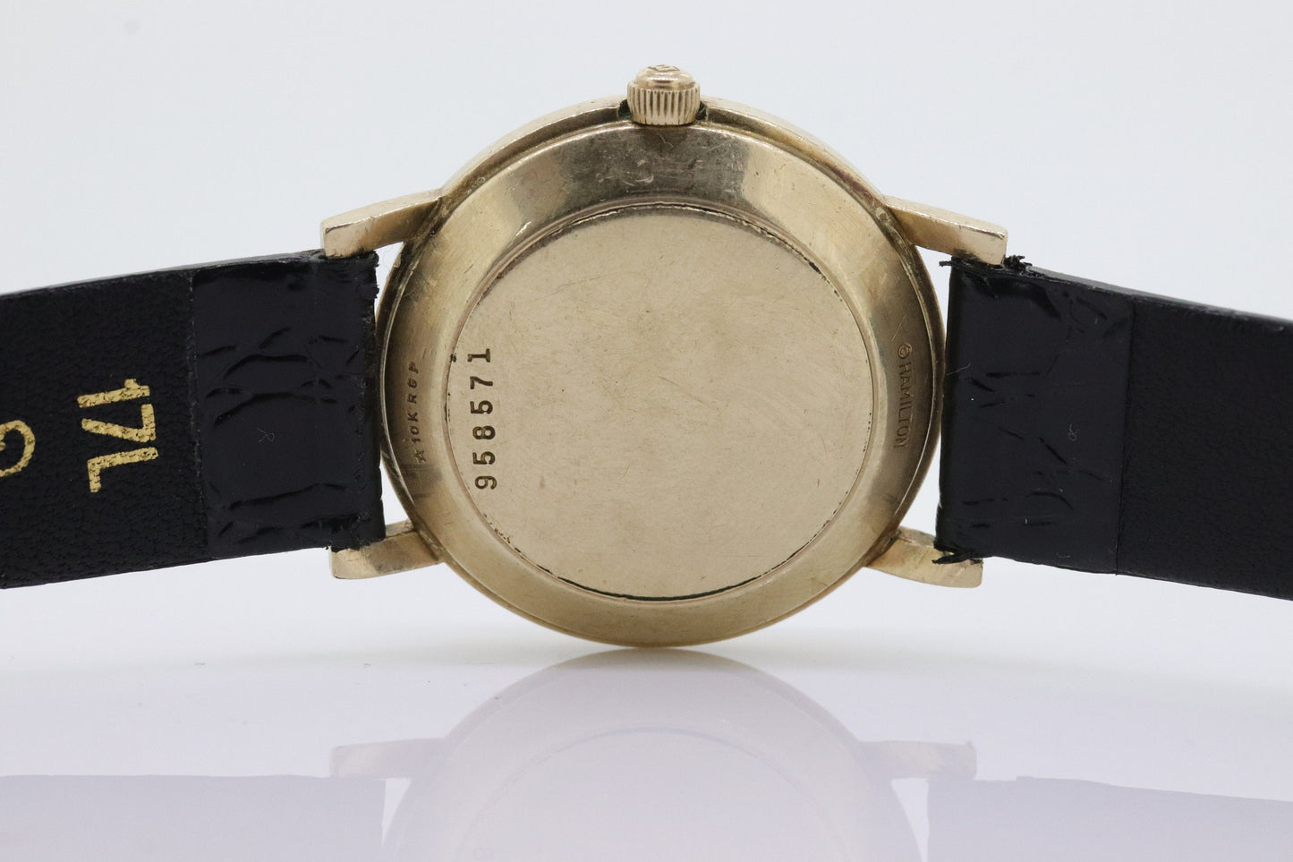 HAMILTON THIN o MATIC Watch. 14k Yellow Gold Round Hamilton wristwatch