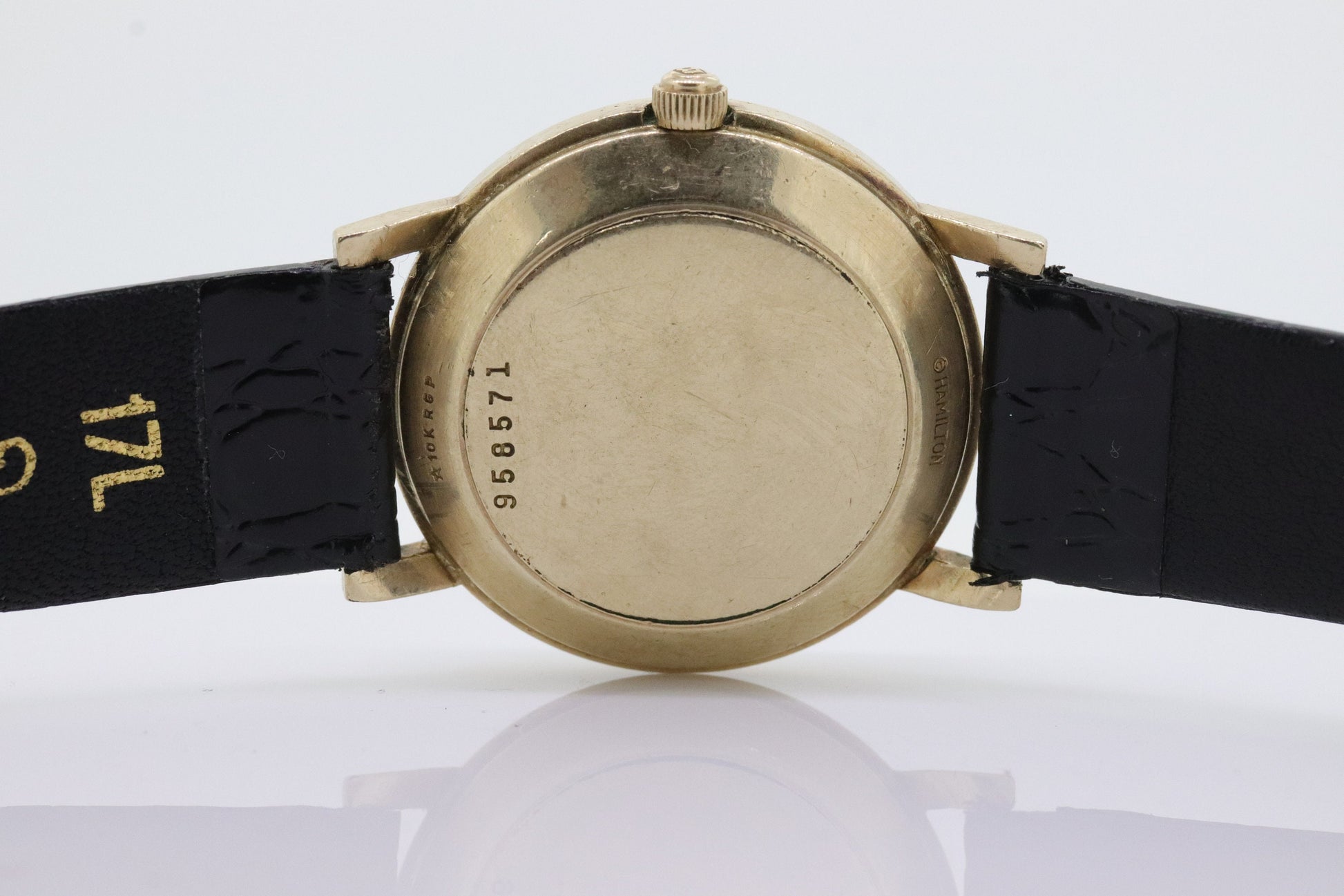 HAMILTON THIN o MATIC Watch. 14k Yellow Gold Round Hamilton wristwatch