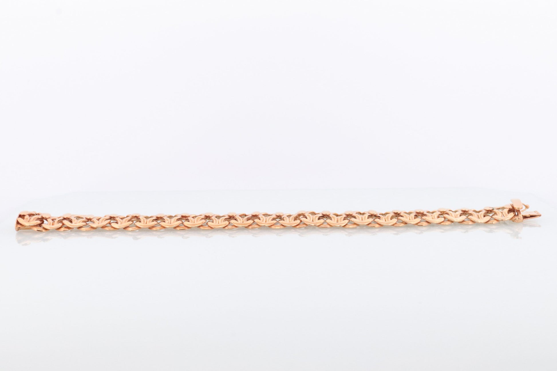 10k Infinity Wide Double LINK X Chain Bracelet. 10k Yellow Gold Infinity S Specialty Link Bracelet ITALY. st(424)