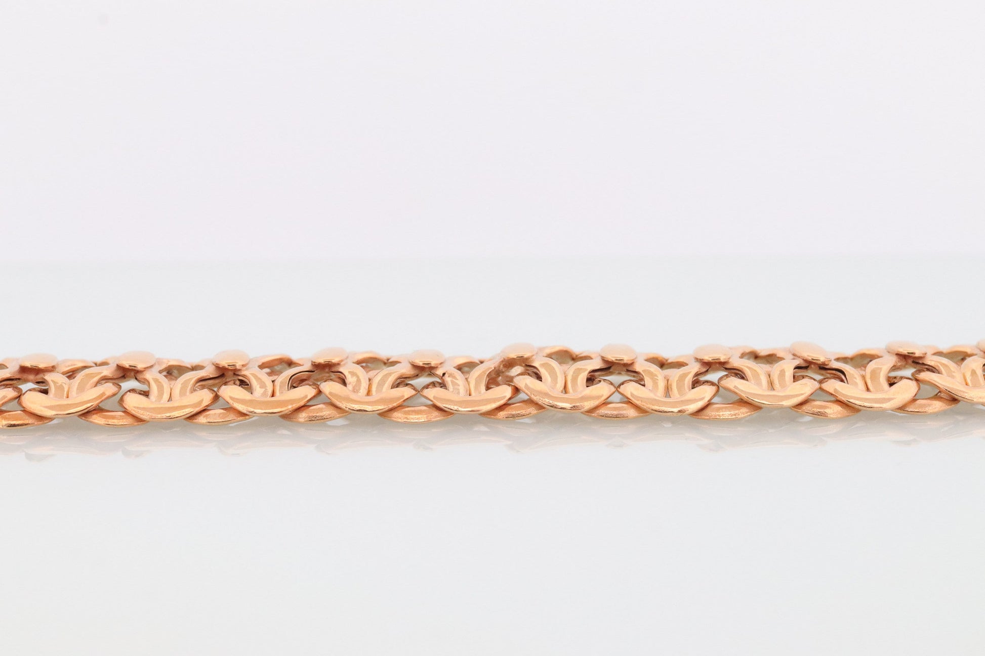10k Infinity Wide Double LINK X Chain Bracelet. 10k Yellow Gold Infinity S Specialty Link Bracelet ITALY. st(424)