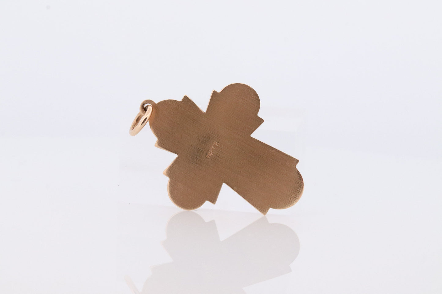 14k Large Cross. Four Way Medallion Medal Crucifix. Catholic Cross. Mary Jesus Medallion. Christian Religious Pendant. st(92)