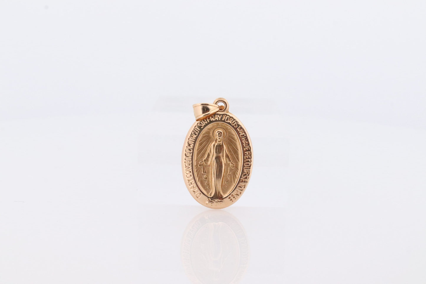 Vintage 14k Yellow Gold Pendant. Marian Cross. Madonna Pendant. VIRGIN Mary Pendant. Mother Medallion for Necklace or Medal st92(