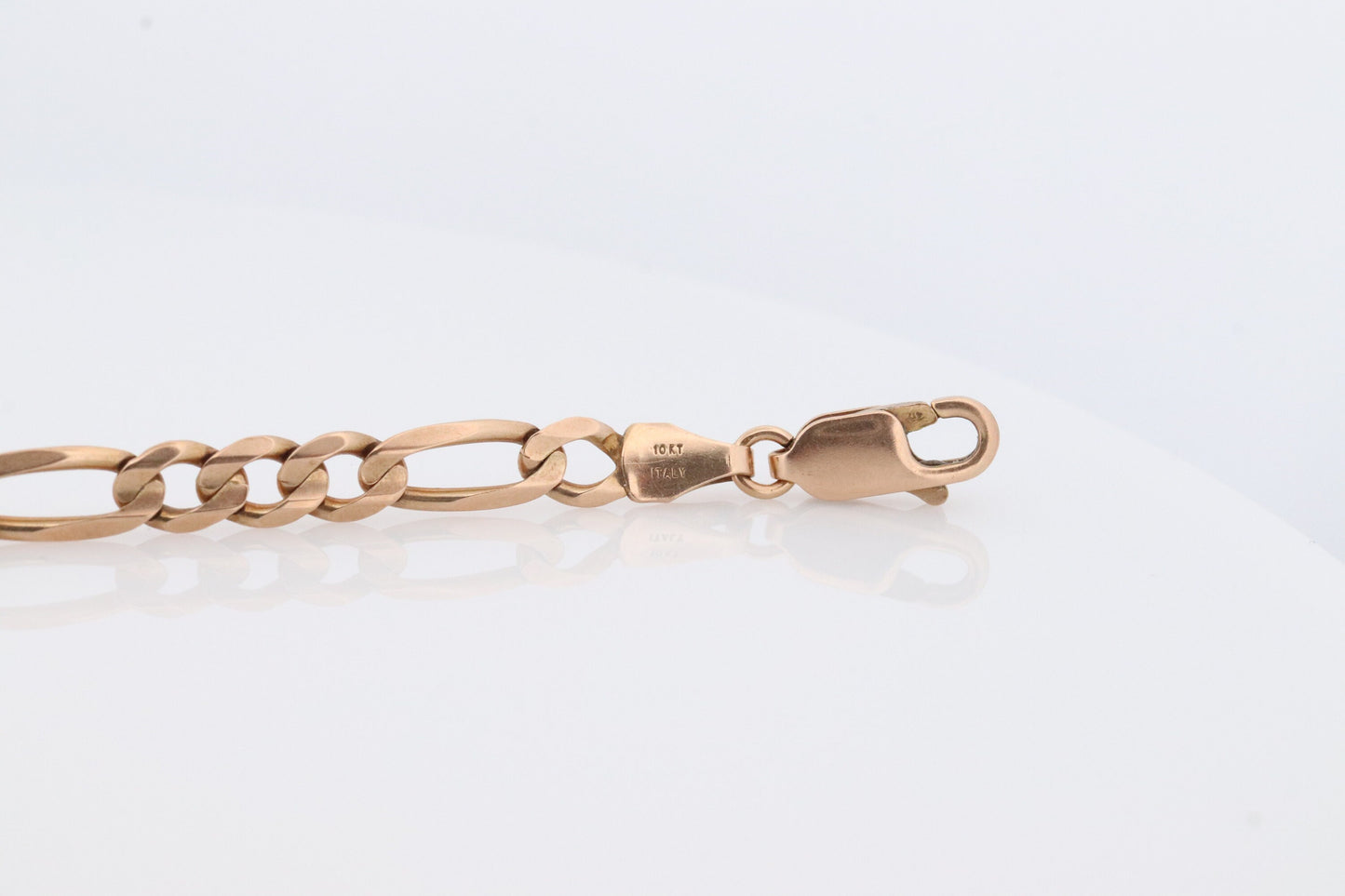 10k Figaro Chain Bracelet. 10k Solid Yellow Gold Figaro Bracelet Italy. st(111)
